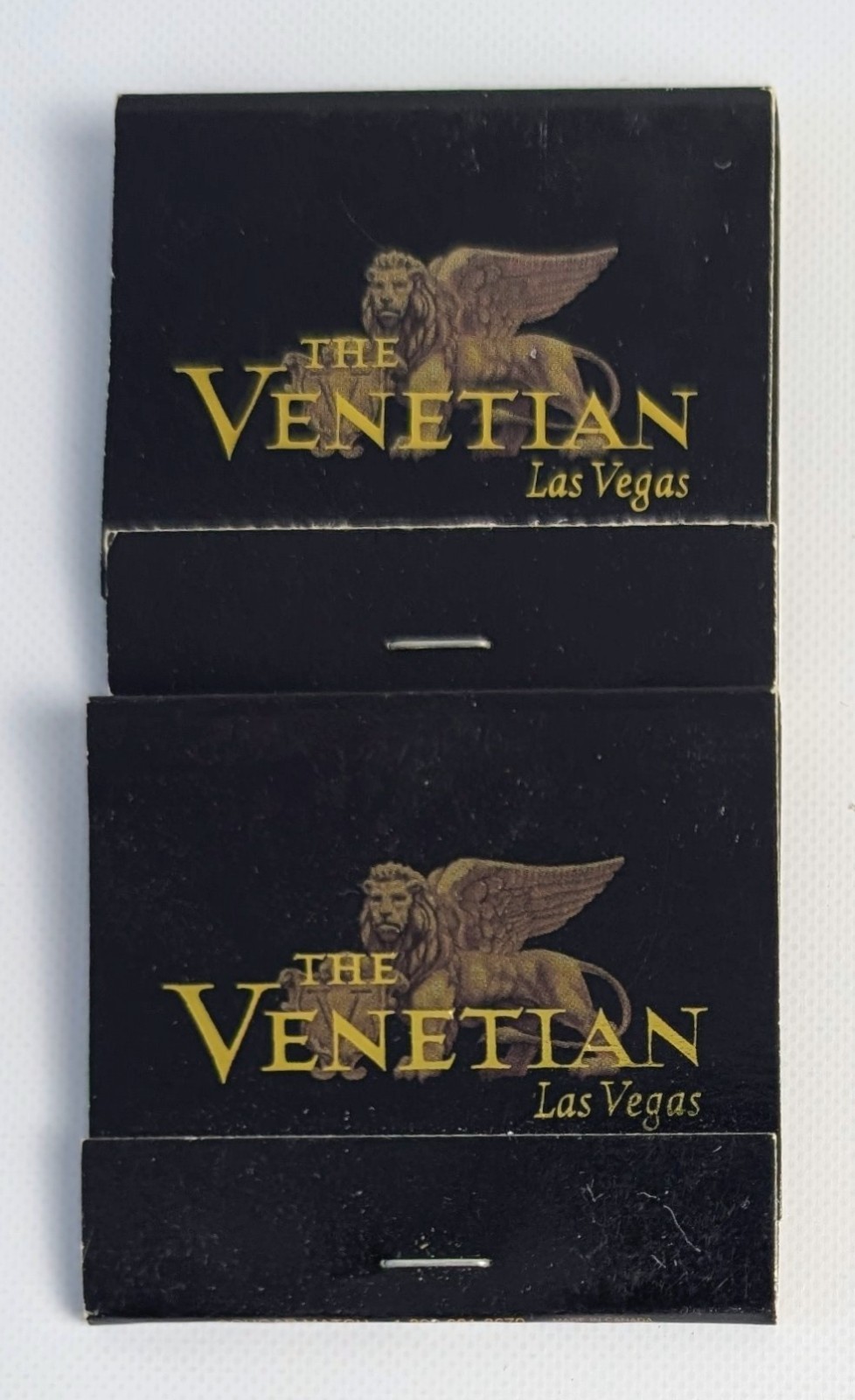 Lot 2 The Venetian Las Vegas Casino Matches Matchbooks Black Gold Lion Vintage