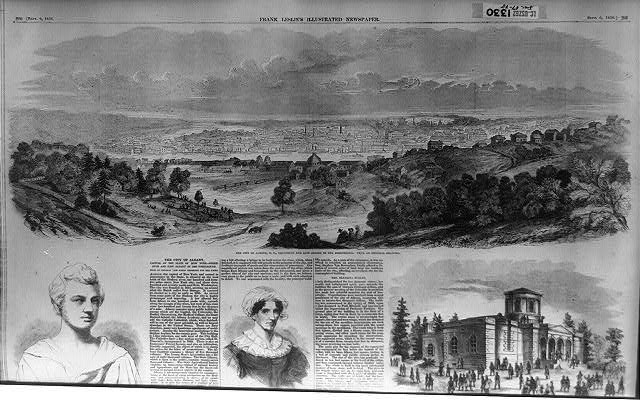 Photo:Albany New York 1856 Greenbush East Albany Panorama Print