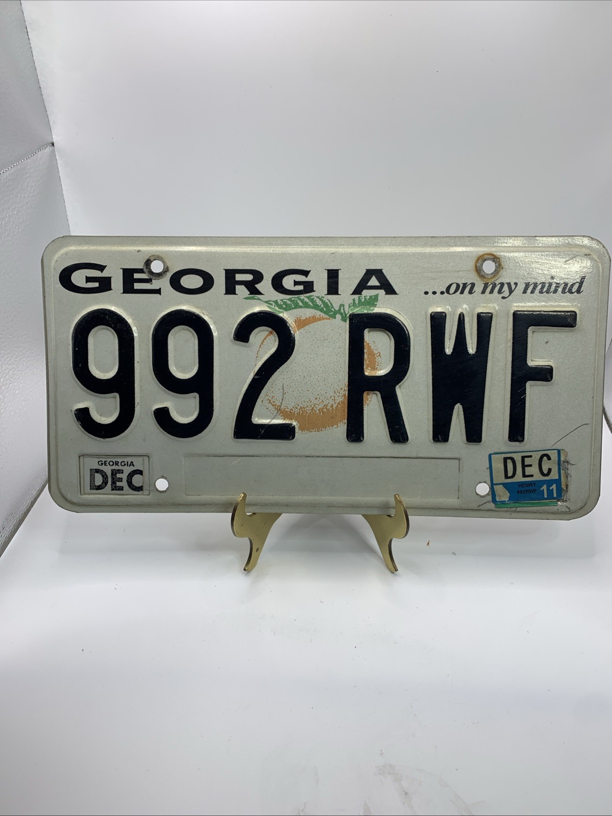 1999 Vintage Classic Car Georgia License Plate# 992-RWF Henry County Moreinstore 1999 Vintage Classic Car Georgia License Plate# 992-RWF Henry County Moreinstore