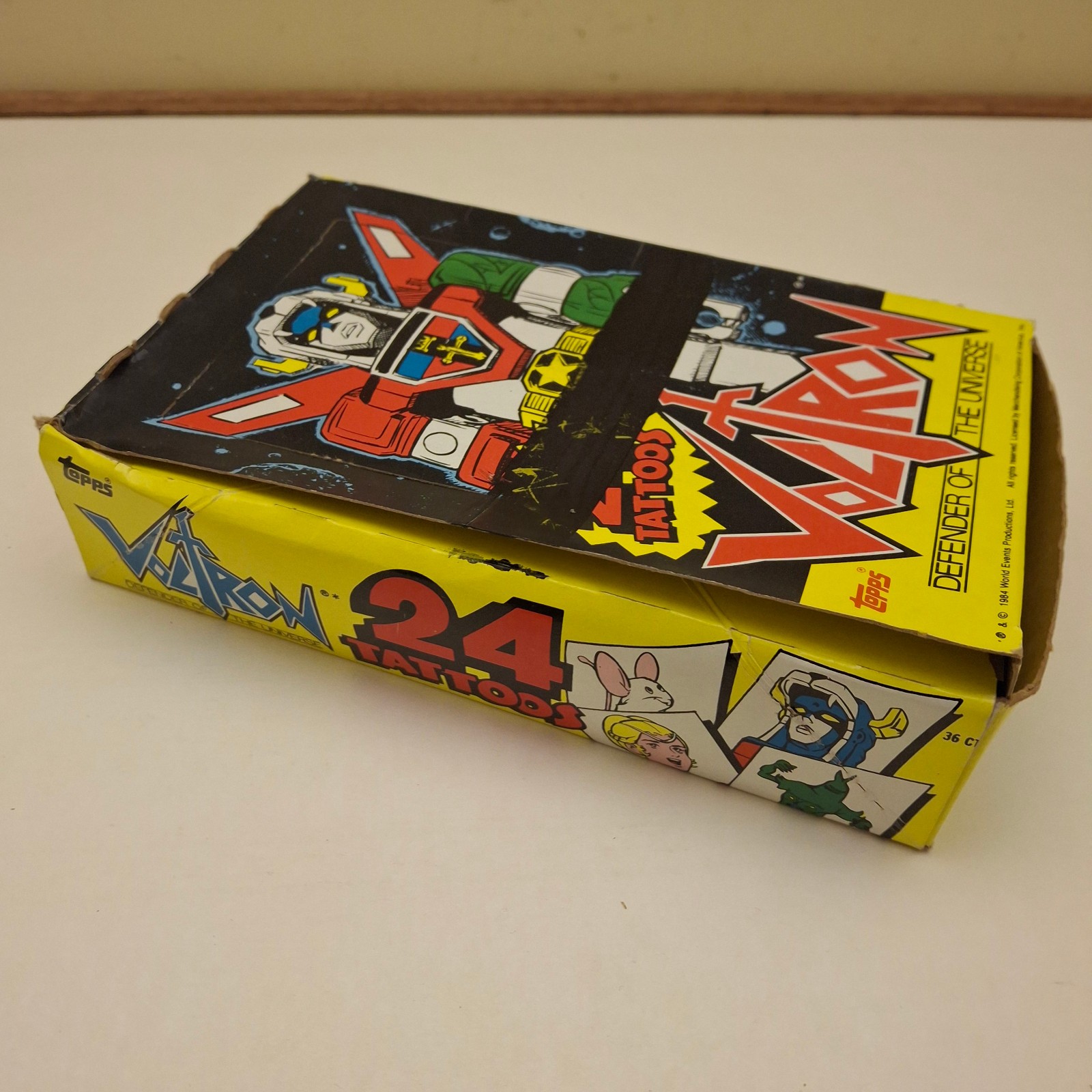 1984 Topps Vintage Voltron Tattoos Box of *32* Packs Defender Of The Universe