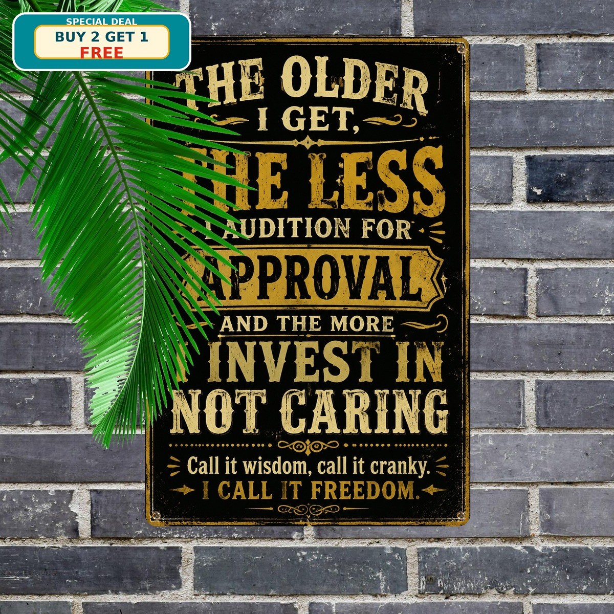 Distressed Wall Mounted Metal Sign Rustic Home Bar Garage Tin Plaque Art