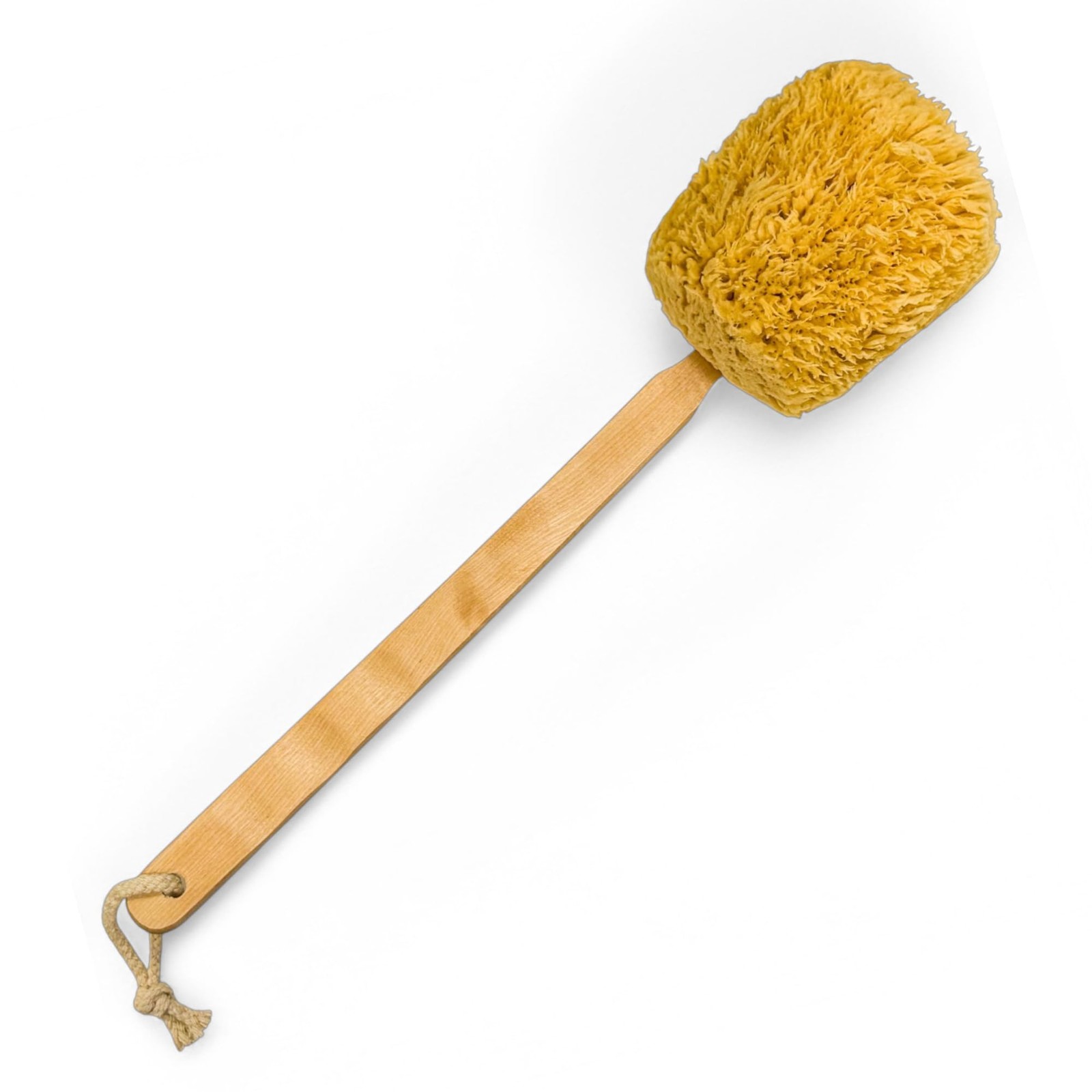 The Grecian Soap Company Natural Sponge on a Stick - Sea Wool, Yellow