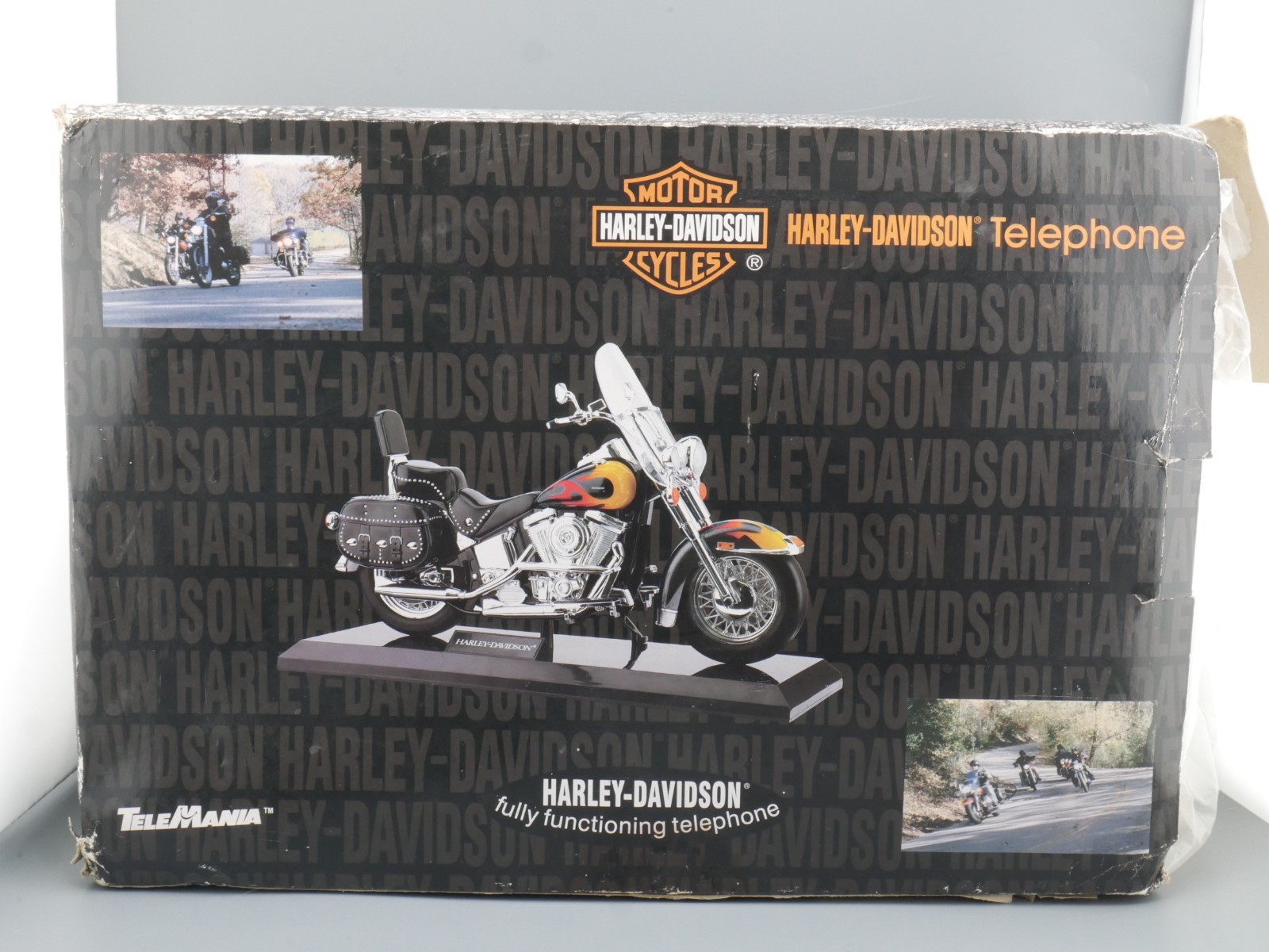 Vintage 2002 Telemania Harley-Davidson Softail Motorcycle Telephone Blue Silver Vintage 2002 Telemania Harley-Davidson Softail Motorcycle Telephone Blue Silver