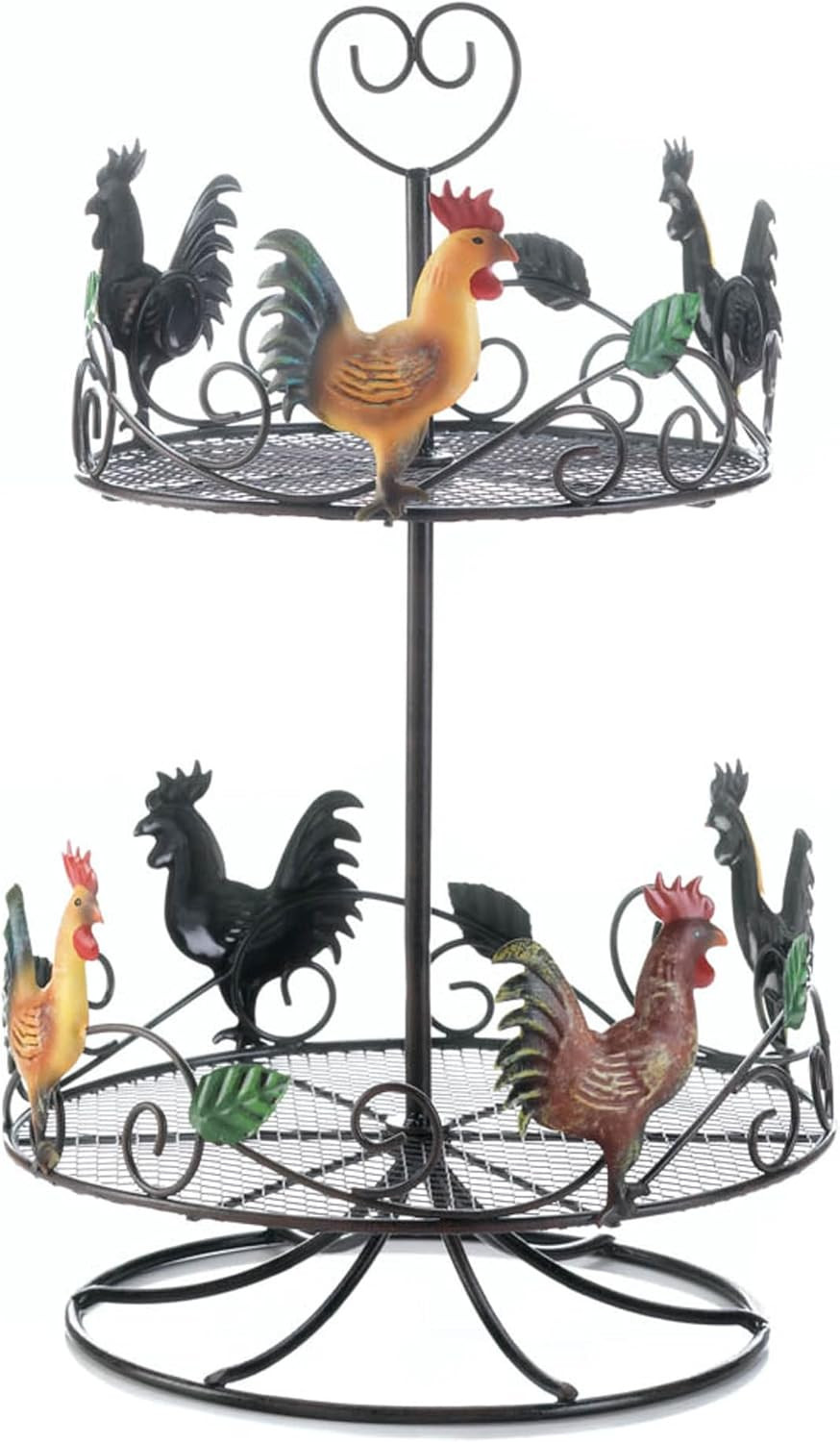 Free Range Collection 2-Tier Kitchen Countertop Metal Rack, 10X10X17\