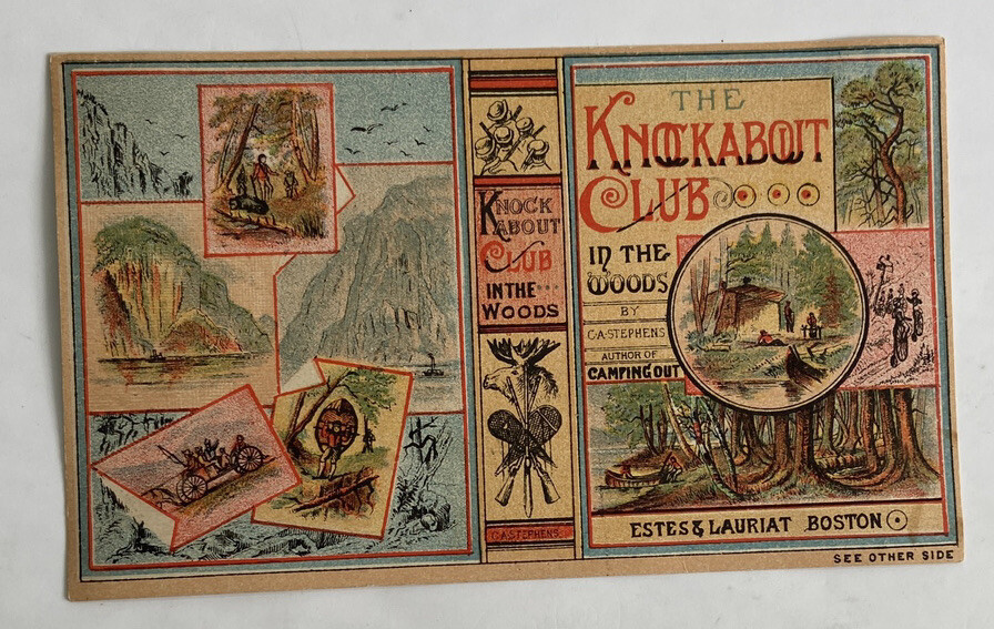 Victorian trading card c1880s New Haven CT The Knockabout Club in the Woods A77