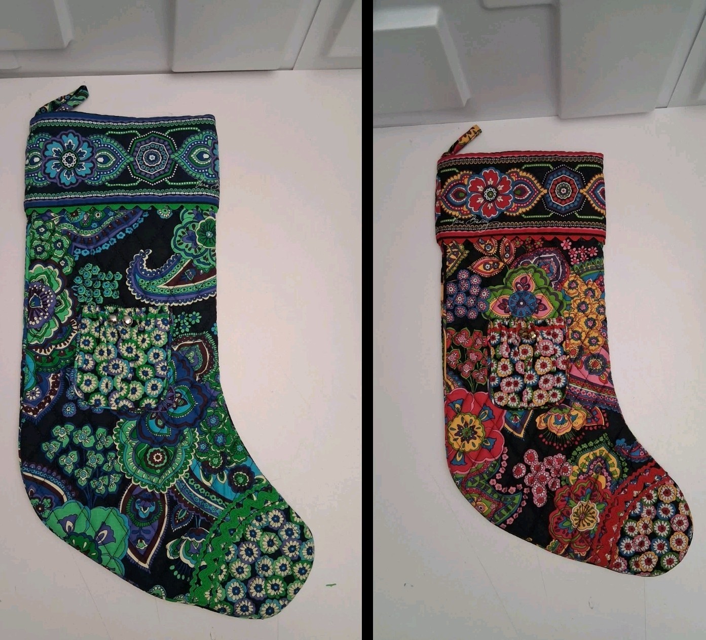 Vera Bradley Symphony in Hue Colorful Christmas Stocking 16\