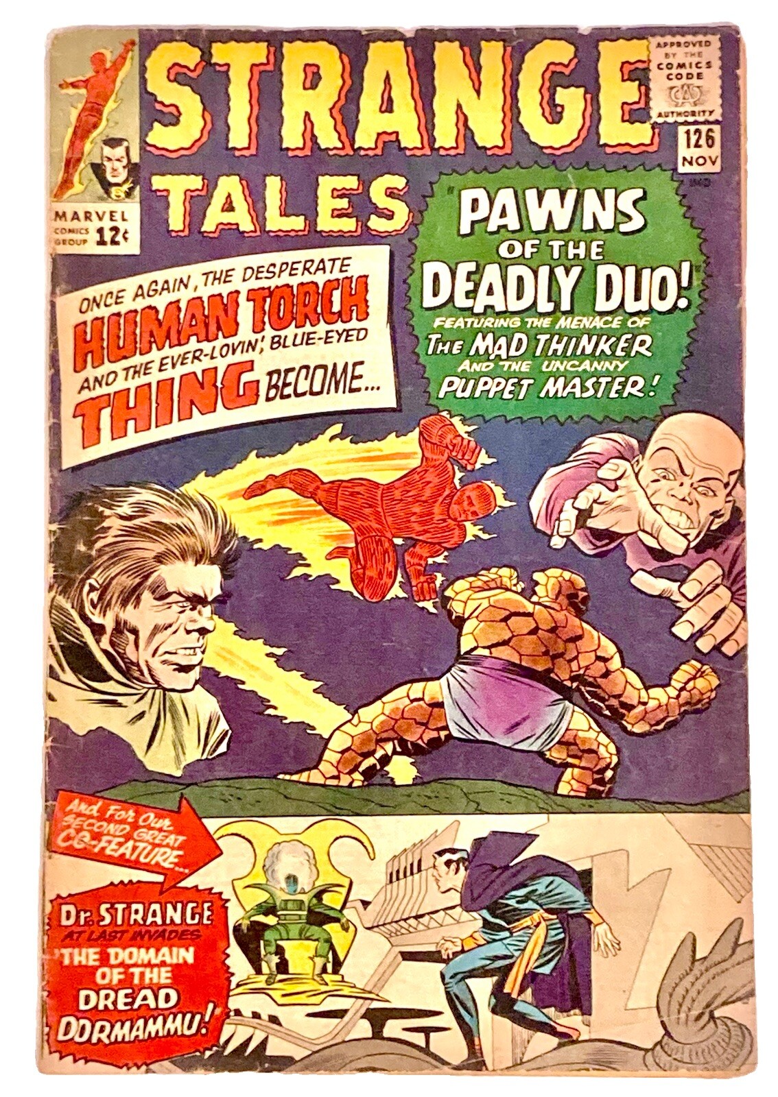 Strange Tales #126 1964 4.5 VG+🔑 1st Clea 1st Dormammu