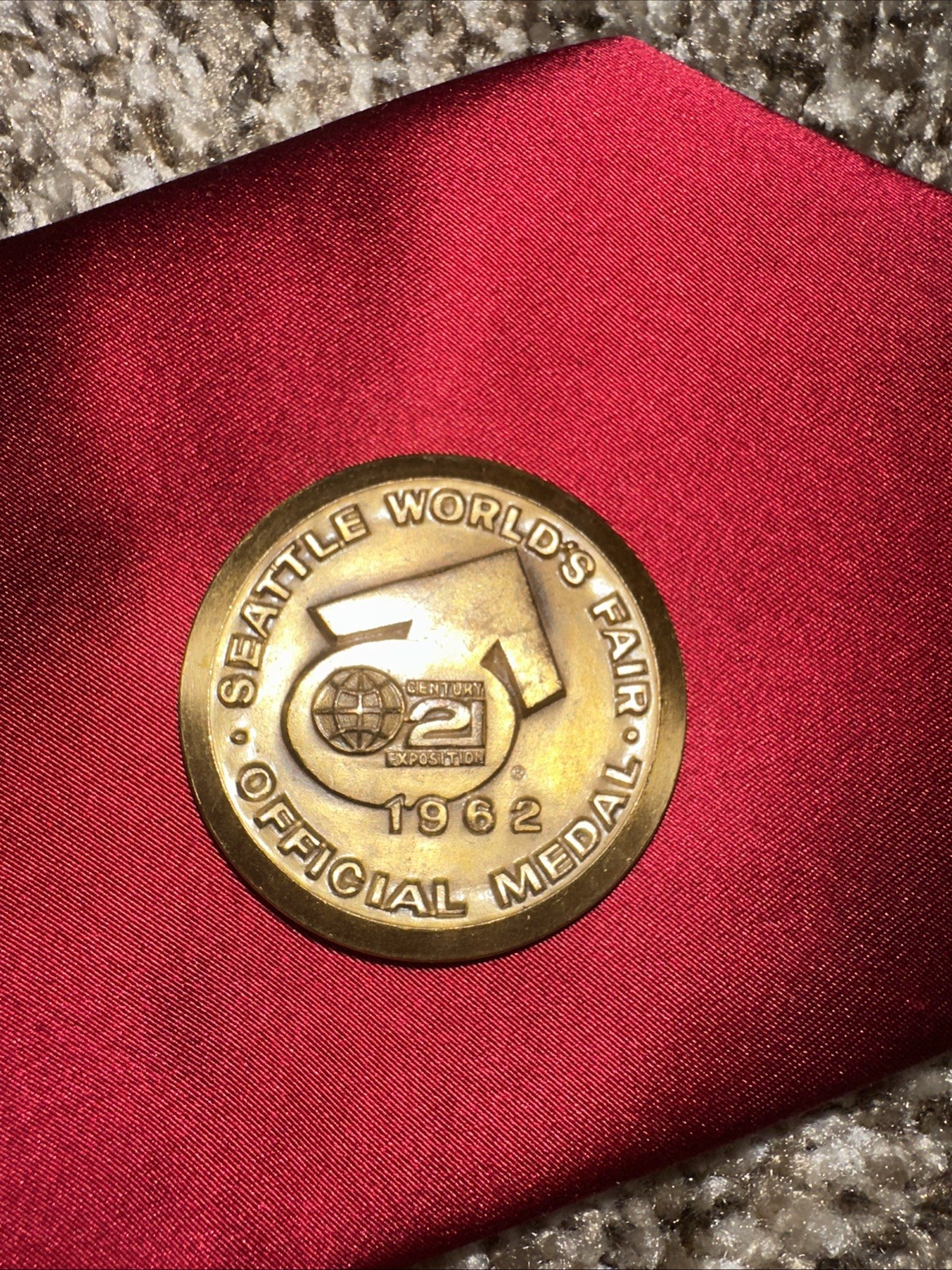 1962 Seattle Worlds Fair Official Medal Century 21 Space Needle Token 1962 Seattle Worlds Fair Official Medal Century 21 Space Needle Token