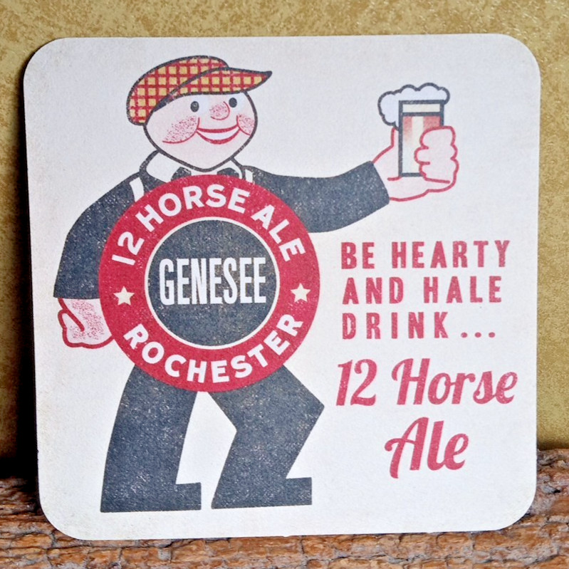 Genesee 12 Horse Ale Beer Coaster ... 4\ Genesee 12 Horse Ale Beer Coaster ... 4\