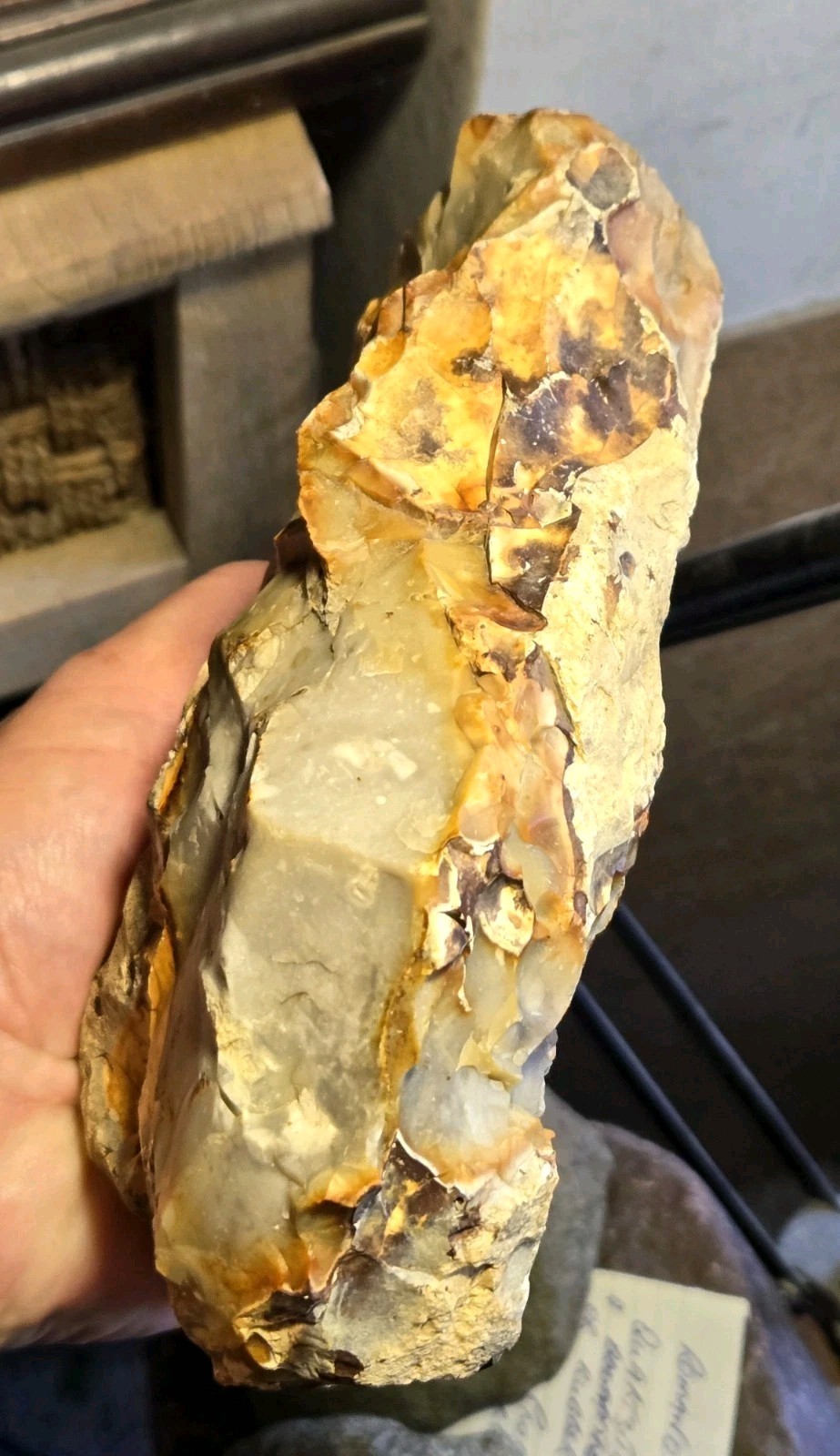 Archaic UK Prehistoric Lower / Middle Palaeolithic Giant Flint Handaxe (Biface)