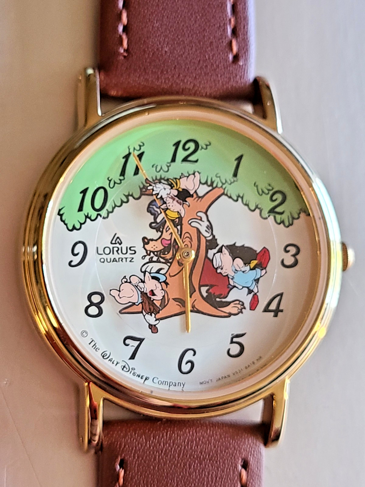 Disney 1980\'s Lorus Animated Three Little Pigs Watch, New Battery, Gorgeous