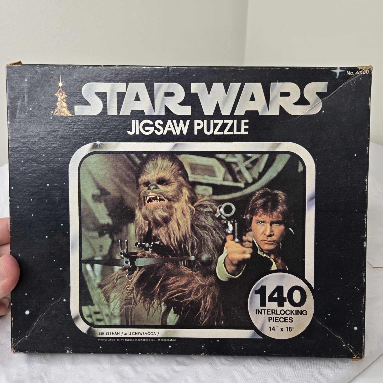 1977 Star Wars Han Solo Chewbacca Jigsaw Puzzle 140pc 14x18 Kenner Complete