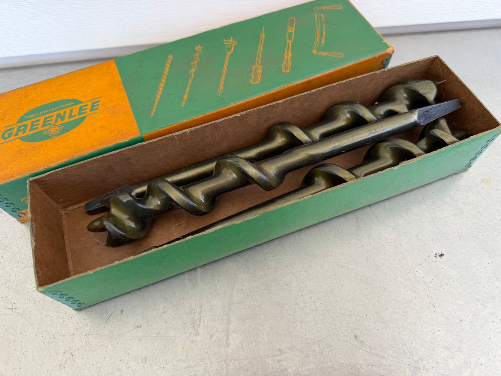 1 Vintage NOS Greenlee Brace  No 20 Auger Bit For Brace