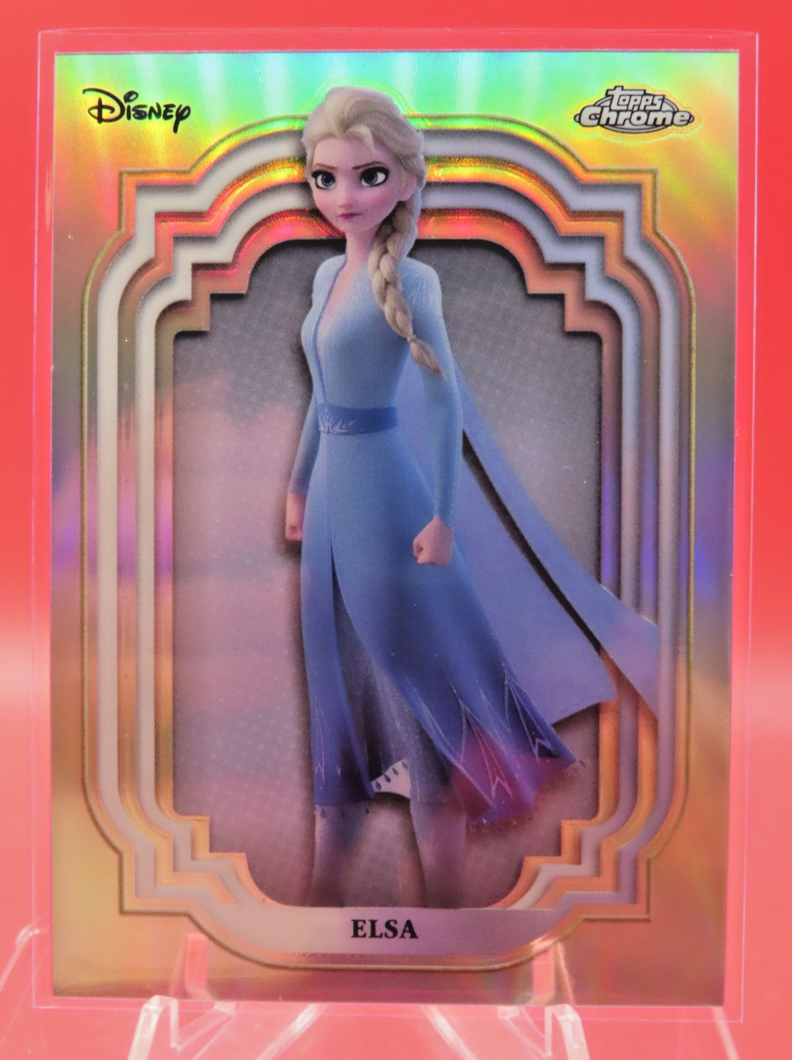 2024 Topps Chrome Disney Elsa Refractor Frozen #153