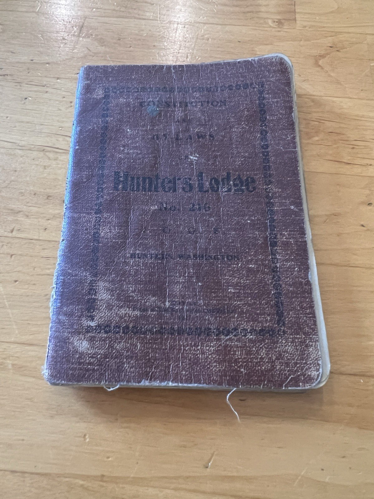 1916 Constitution And By Laws Of Hunters Lodge