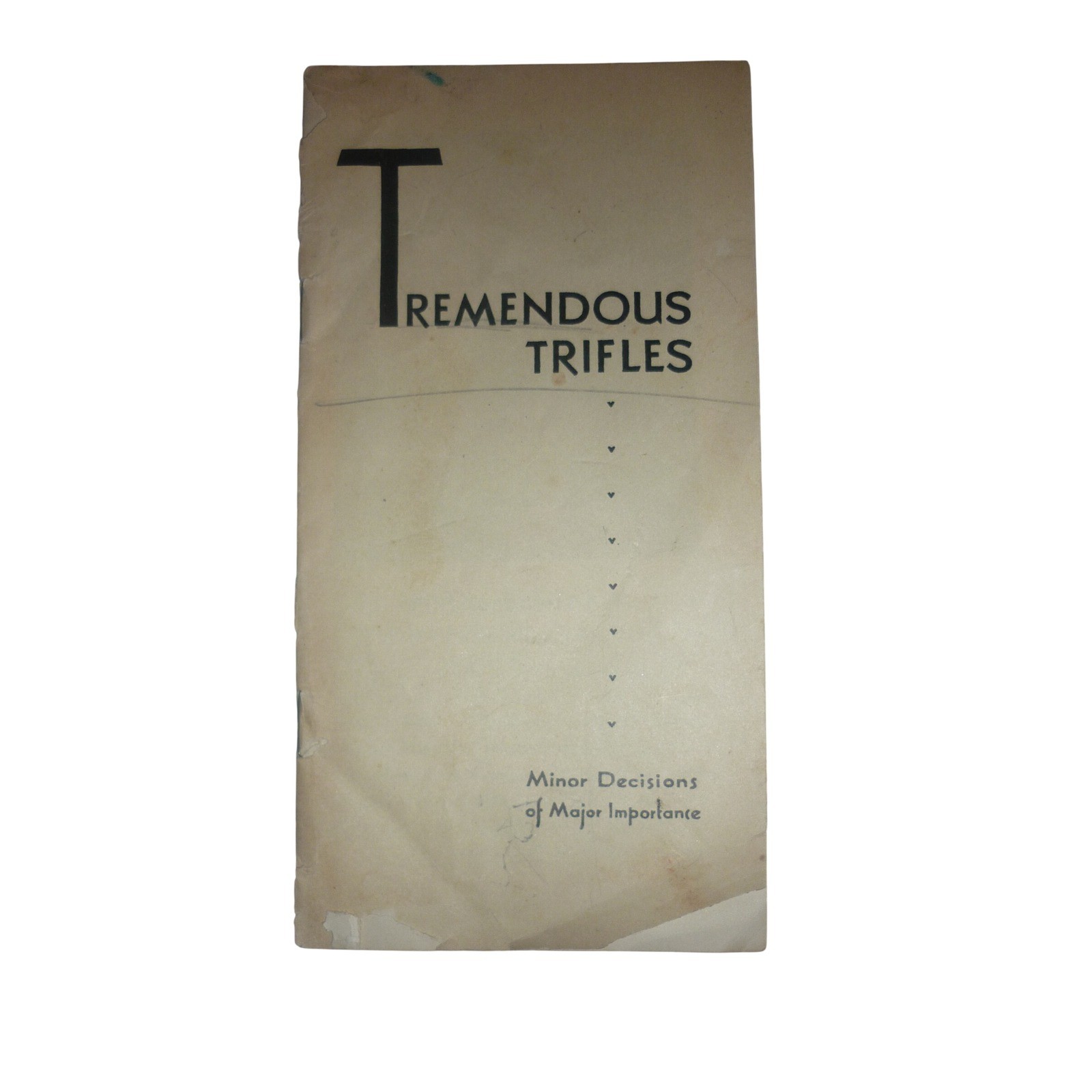 Vintage 1932 Tremendous Trifles Travelers Insurance Auto Safety Booklet Pamphlet