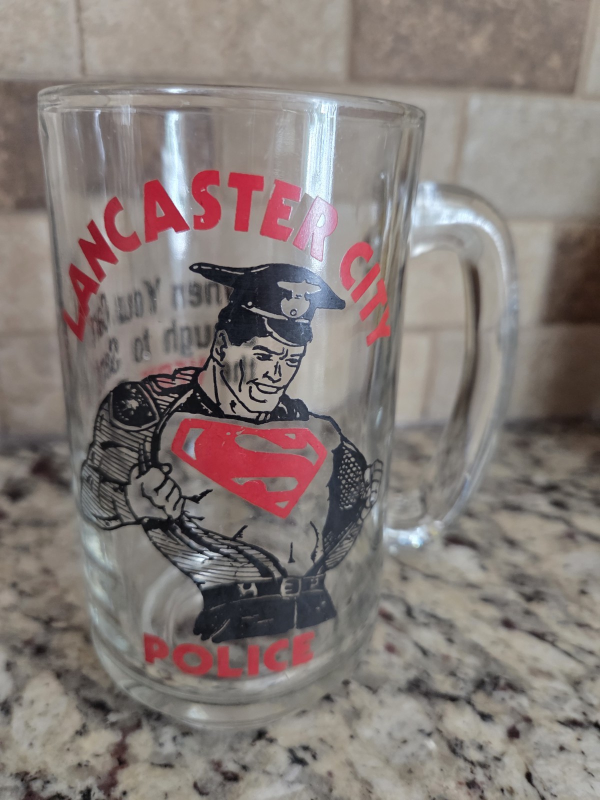 Vintage Lancaster City PA  Pennsylvania Police Mug w/ handle Excellent condition