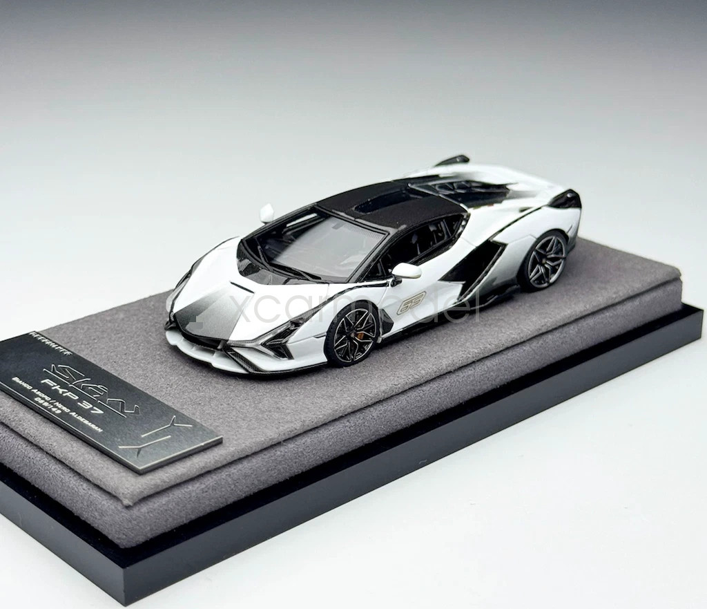 Deepmaker 1:64 Scale White Sian FKP 37 Sports Diecast Resin Car Model Collection
