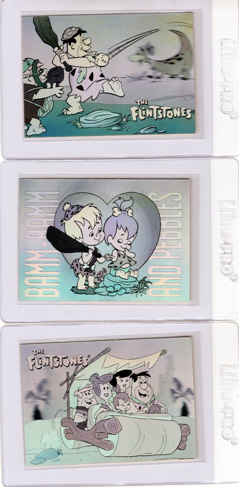 Flintstones Hologram Chase Card Set H1 H2 H3 Cardz 1993