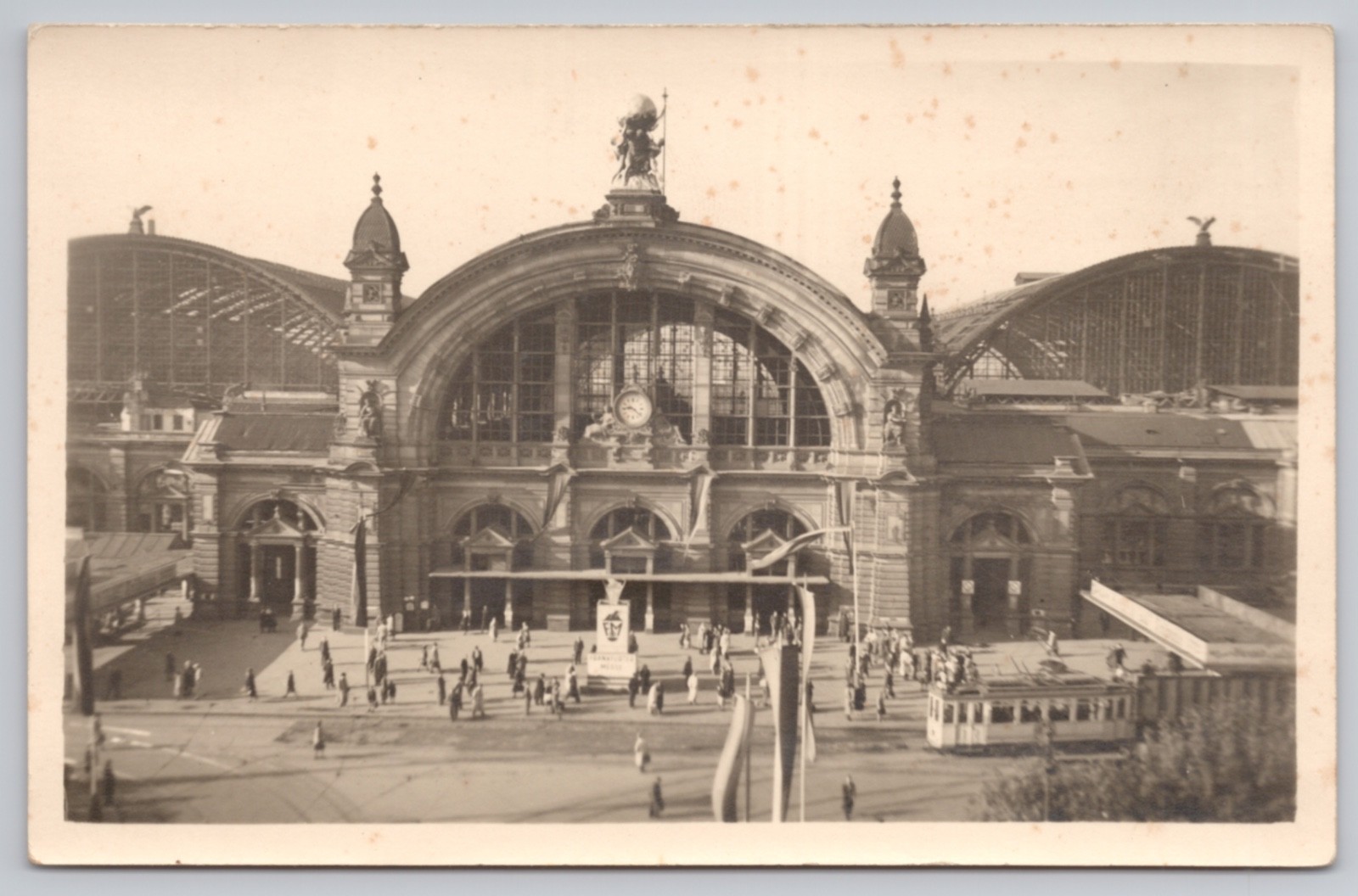Frankfurt Germany Hauptbahnhof Train Station RPPC Railroad Postcard Frankfurt Germany Hauptbahnhof Train Station RPPC Railroad Postcard