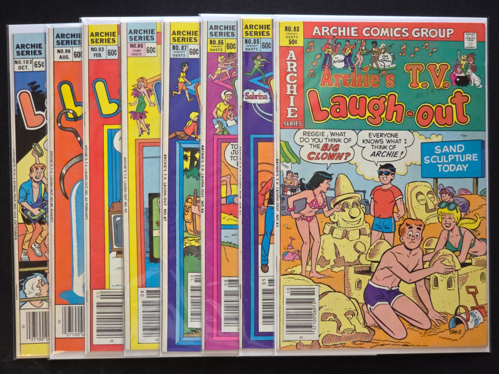 (LOT 8) Archie\'s T.V. Laugh-out 83 85 86 87 90 93 96 & 103 Fawcett 1981 - 1985