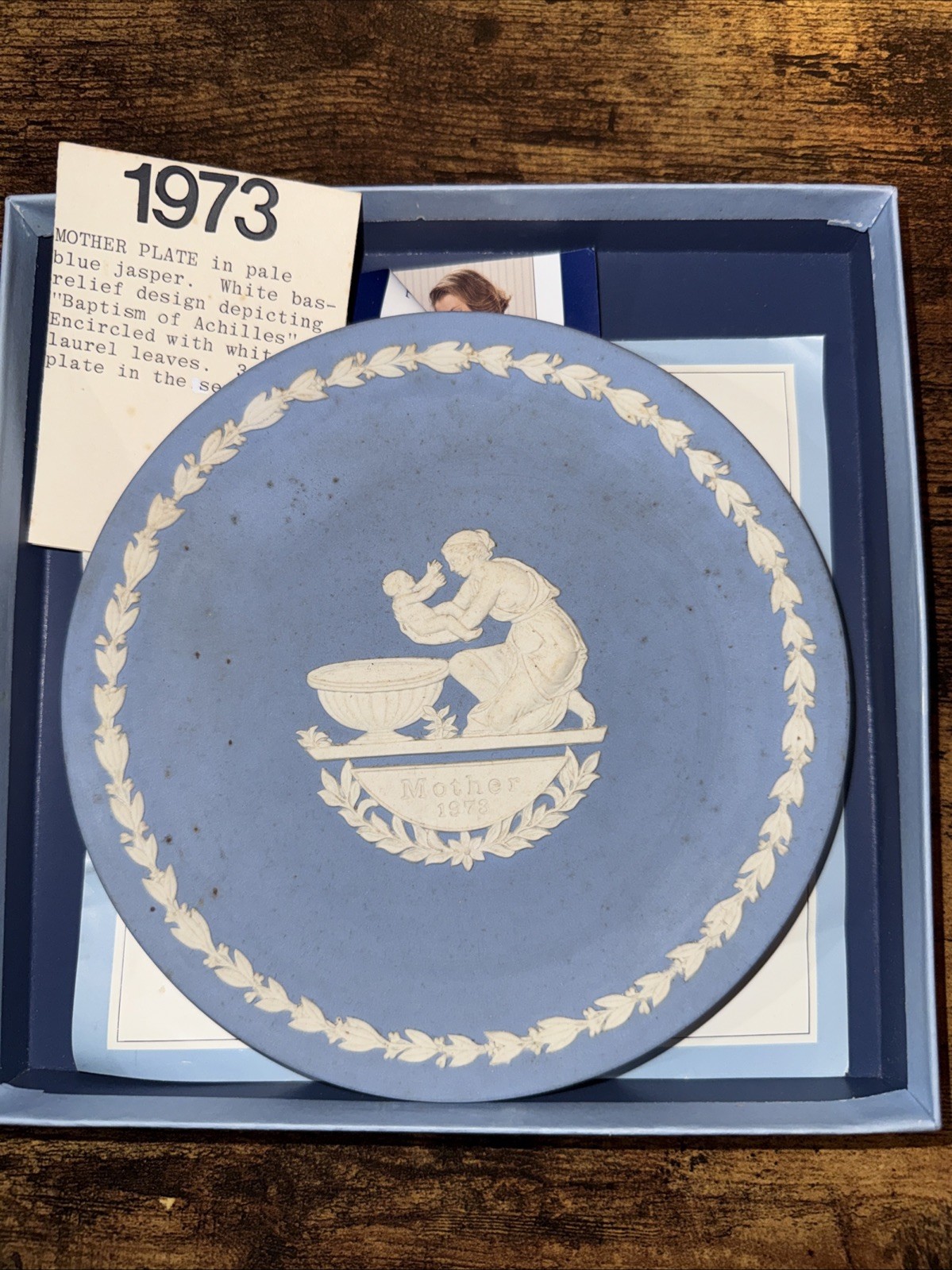 Wedgwood Jasperware Mothers Day Plate 1973