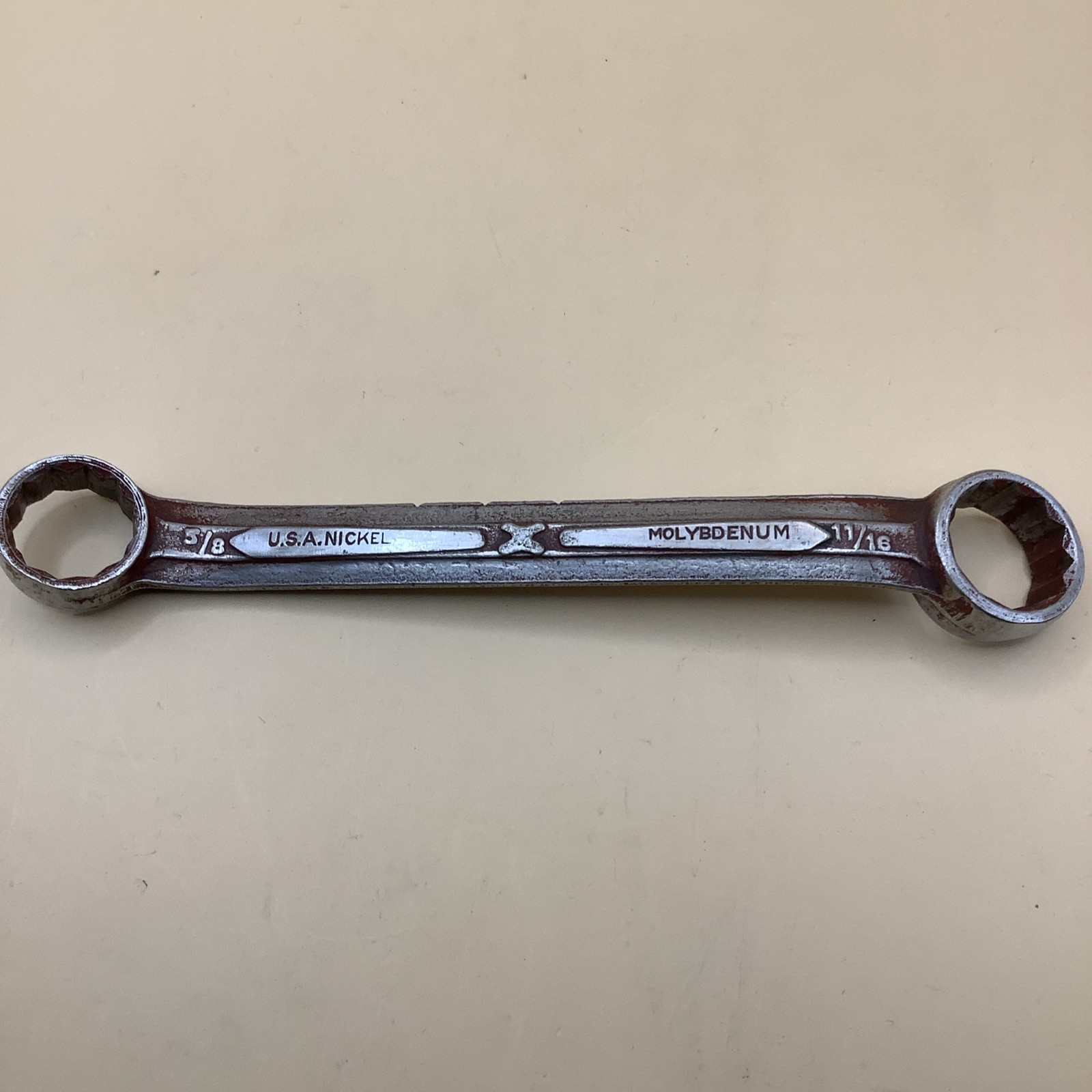 Vintage USA Nickel Molybdenum Box End Wrench 5/8” By 11/16” 87325 Cool Wrench