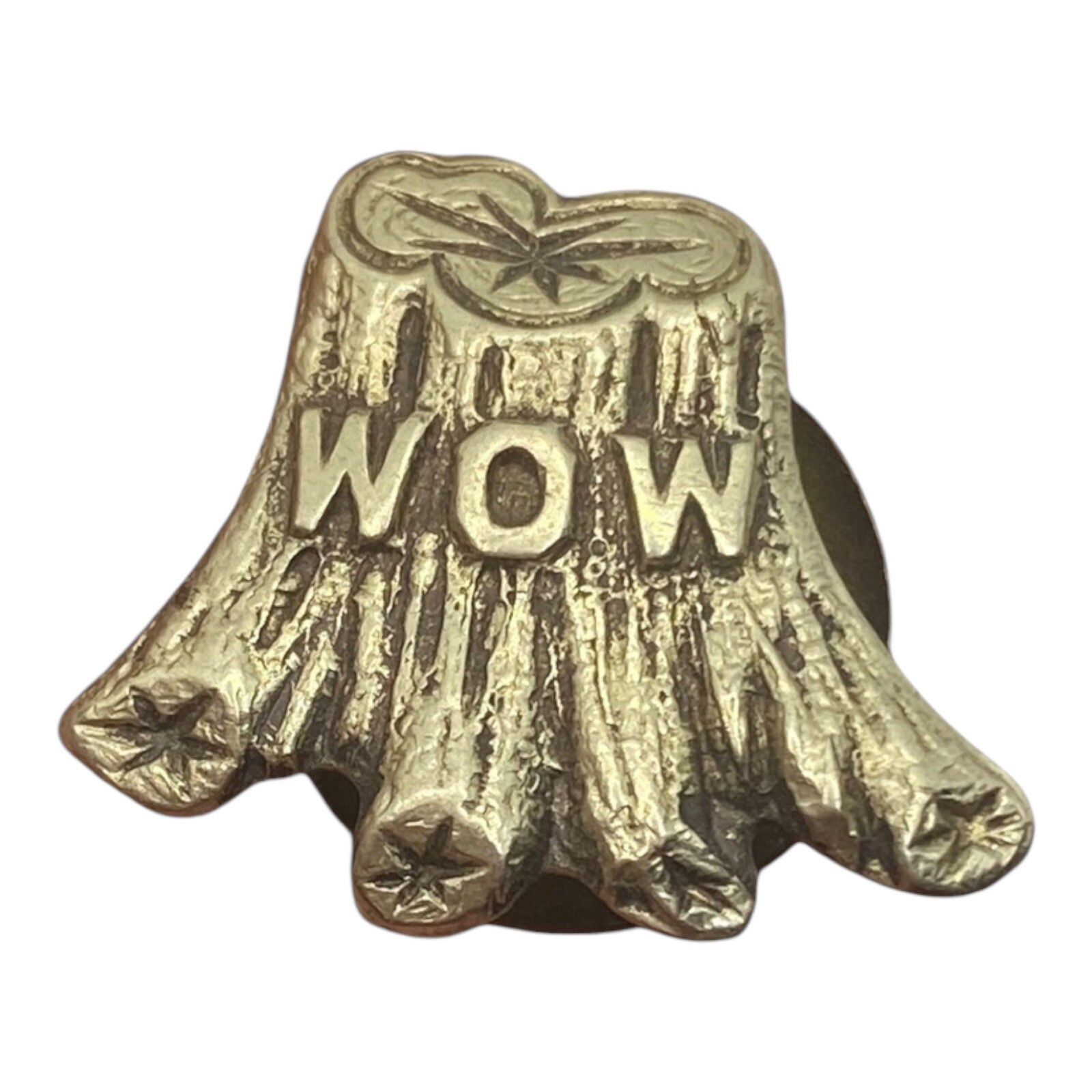 Vintage WOW Woodmen Of The World Lapel Hat Pin Tree Trunk Life Insurance Society