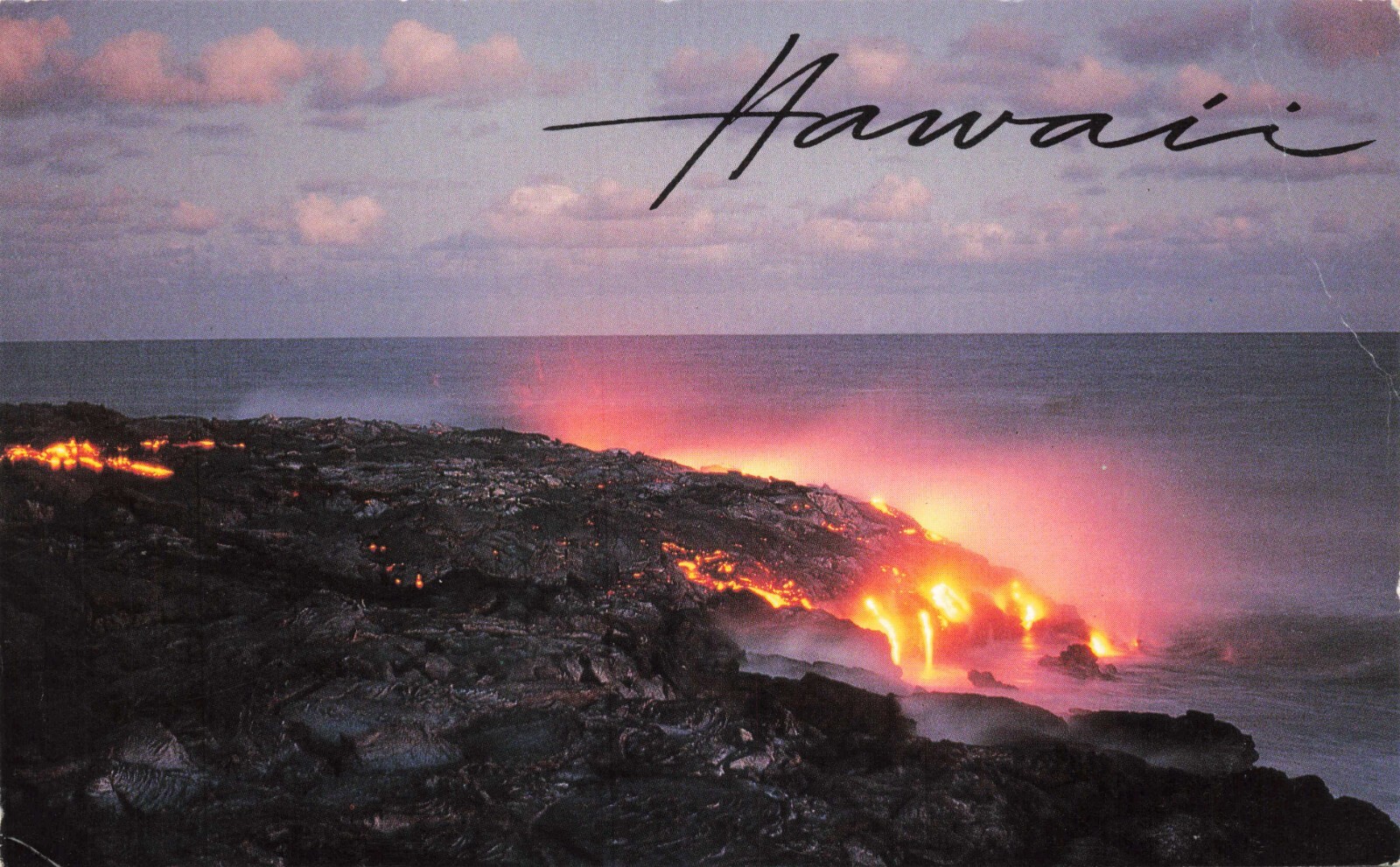 Postcard HI Kīlauea Volcano Lava Flow Pacific Ocean Molten Rock Long 6.5x4\