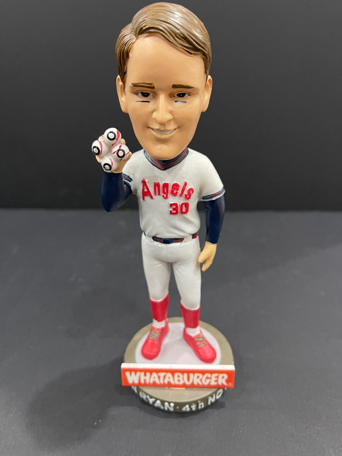 RARE NEW Associated Premium Whataburger 4 No Hitter Nolan Ryan Bobblehead SGA
