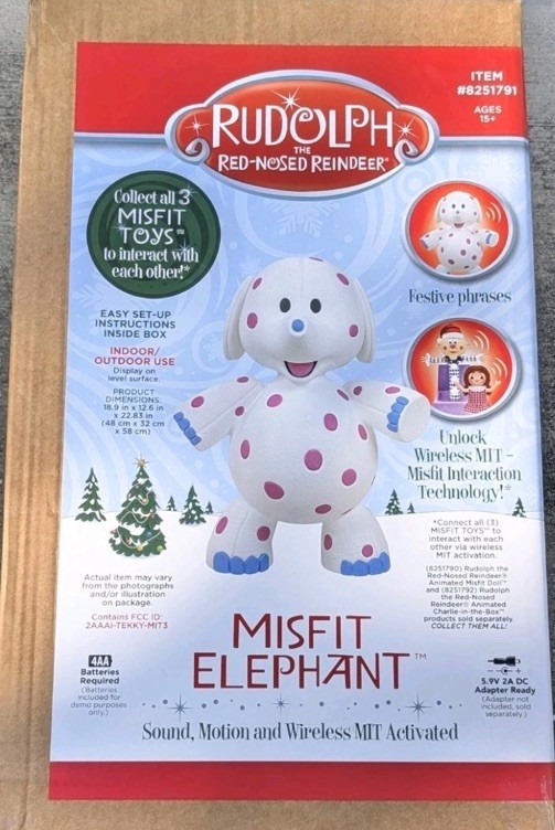 2' Misfit Elephant Rudolph the Red Nosed Reindeer Lowe's 2026 New