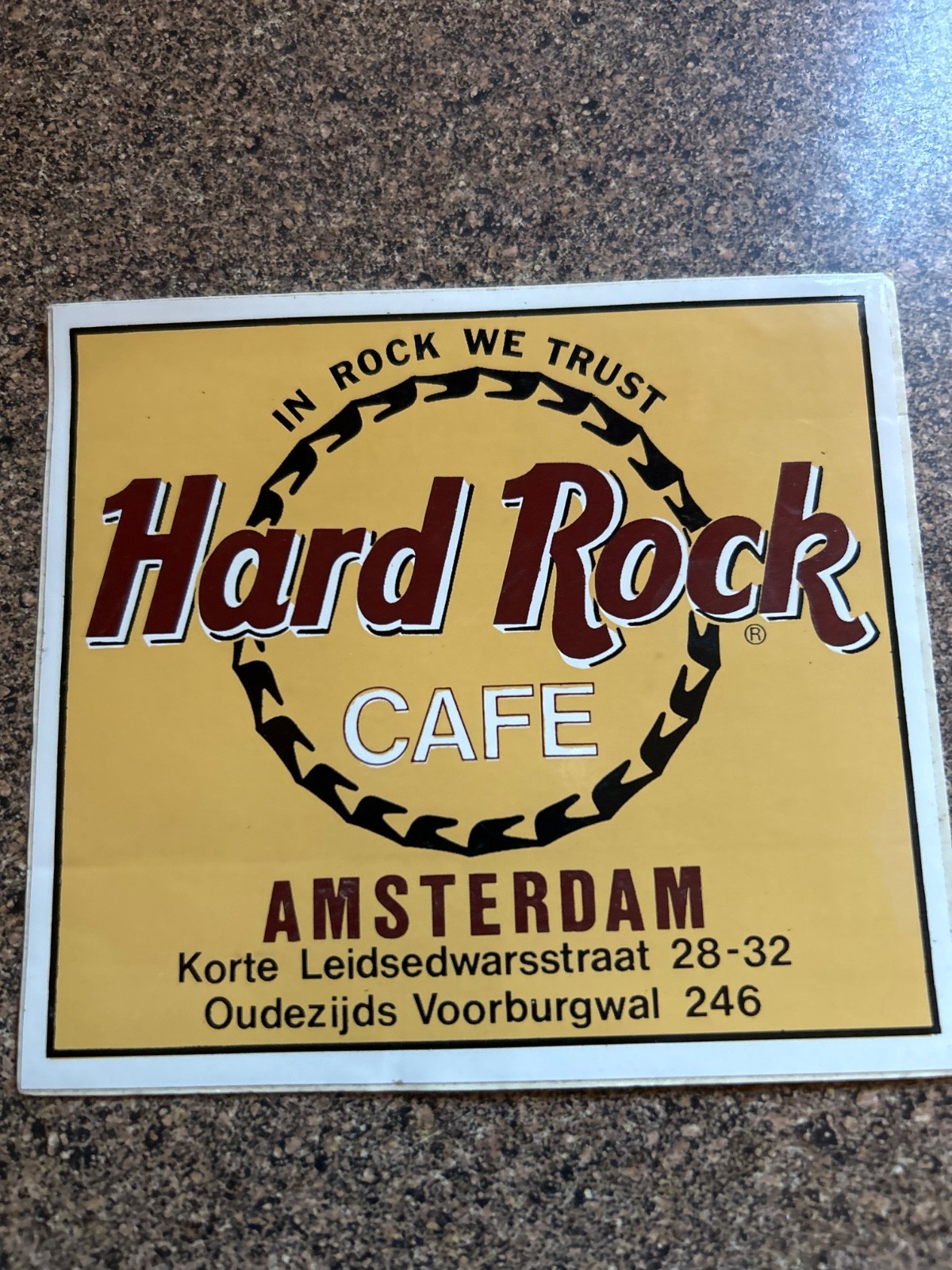 Hard Rock Cafe Amsterdam Vintage  Logo Decal  Sticker  3\