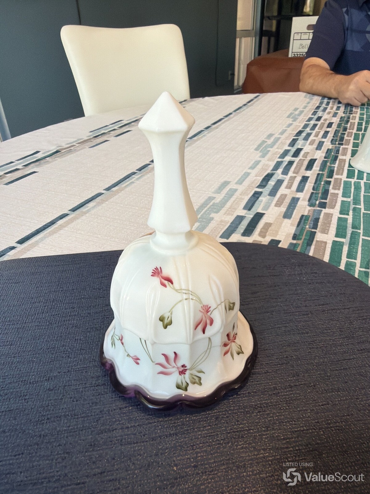 Vilderson Floral Hand-Painted Porcelain Ceramic Bell