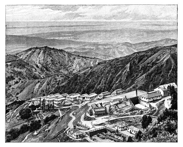 Newcastle Sanatorium Jamaica c1890 From Universal Geography Maps &- Old Photo
