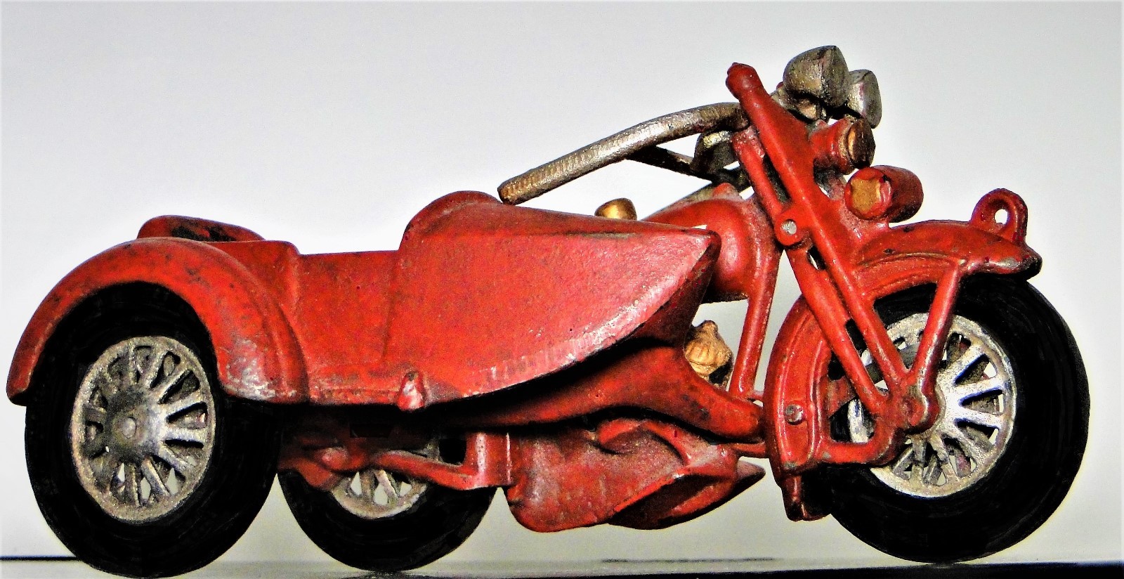 Harley Davidson Motorcycle Metal Pull Toy Car Race 1920s Racer Vintage Model 1