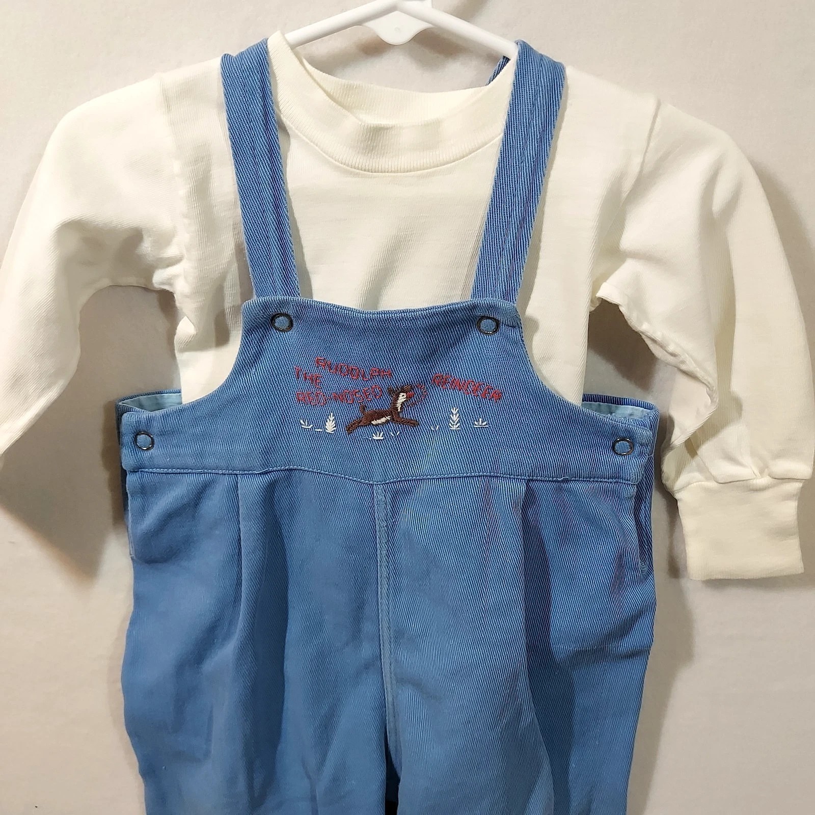 Rare 40s Childs Rudolph The Red Nosed Reindeer Overalls Vintage Rare 40s Childs Rudolph The Red Nosed Reindeer Overalls Vintage