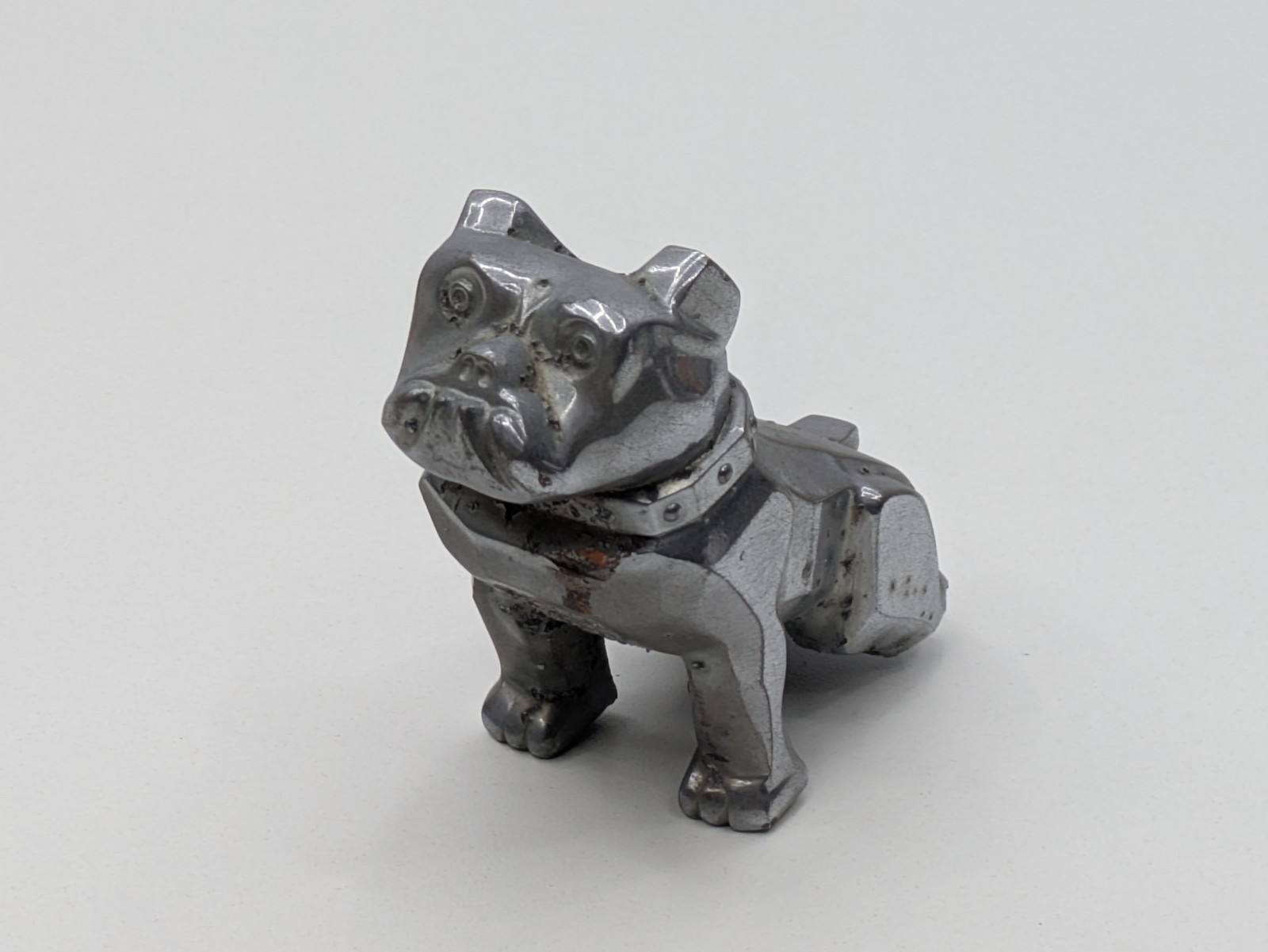 Vintage Mack Truck Bull Dog Hood Ornament Metal Shiny Chrome Design Patent 87931