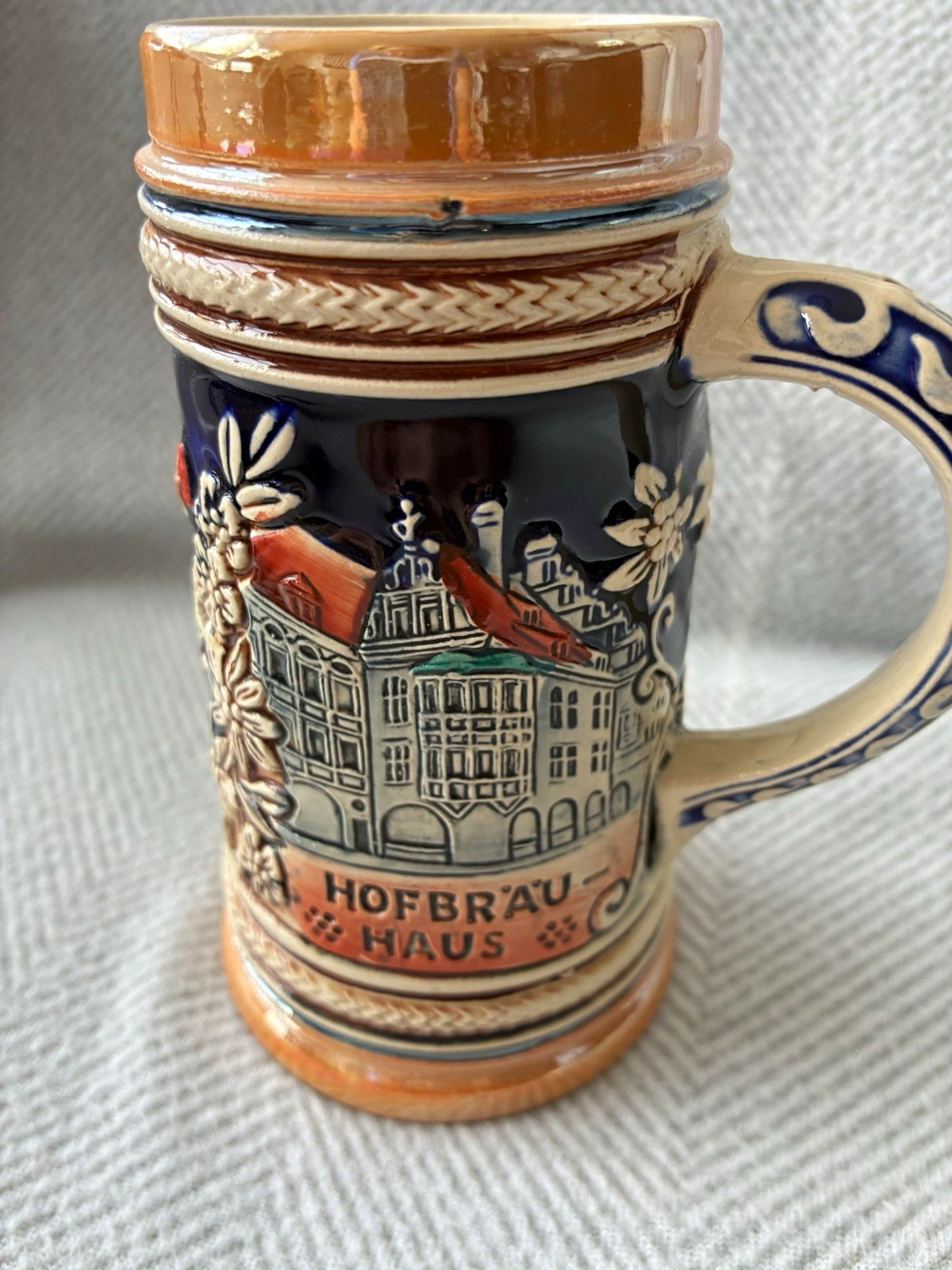 Vintage Hofbrauhaus Munich Germany Ceramic Beer Stein Raised Relief 5.75” Vintage Hofbrauhaus Munich Germany Ceramic Beer Stein Raised Relief 5.75”