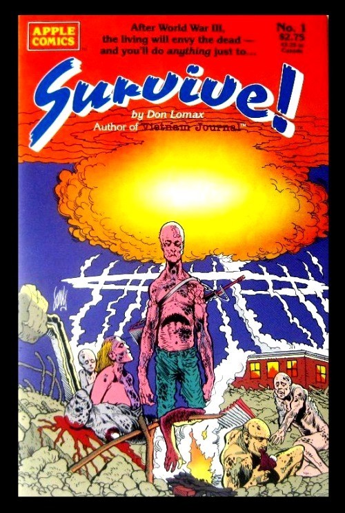 SURVIVE #1, APRIL 1992, APPLE COMICS, DON LOMAX, VINTAGE COLD WAR, HORROR & SCI
