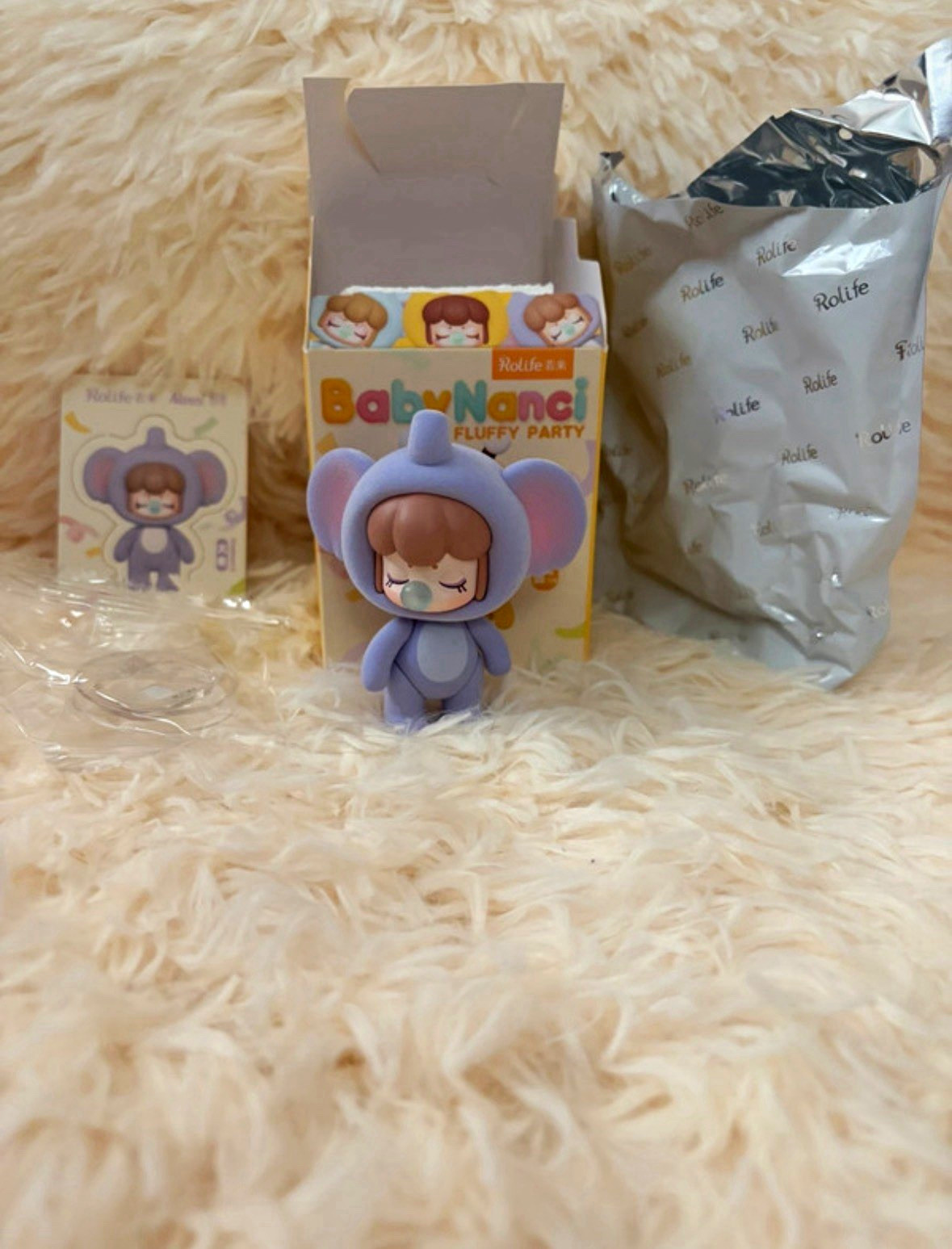 Rolife Baby Nanci Fluffy Party Nanci Purple Flocked Figure confirmed open box