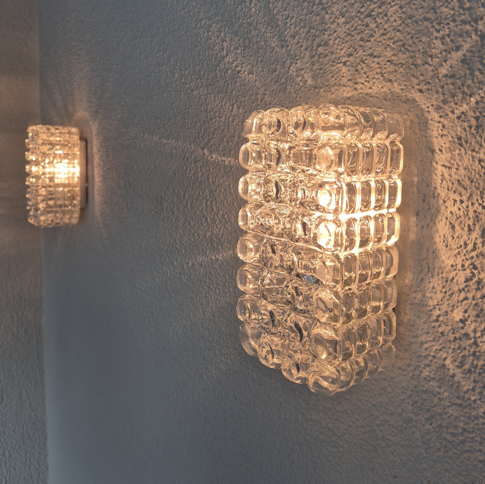 Vintage ERCO 54 090 Glass Wall Sconce from the 60 Rare Mid Century ERCO Wall Light