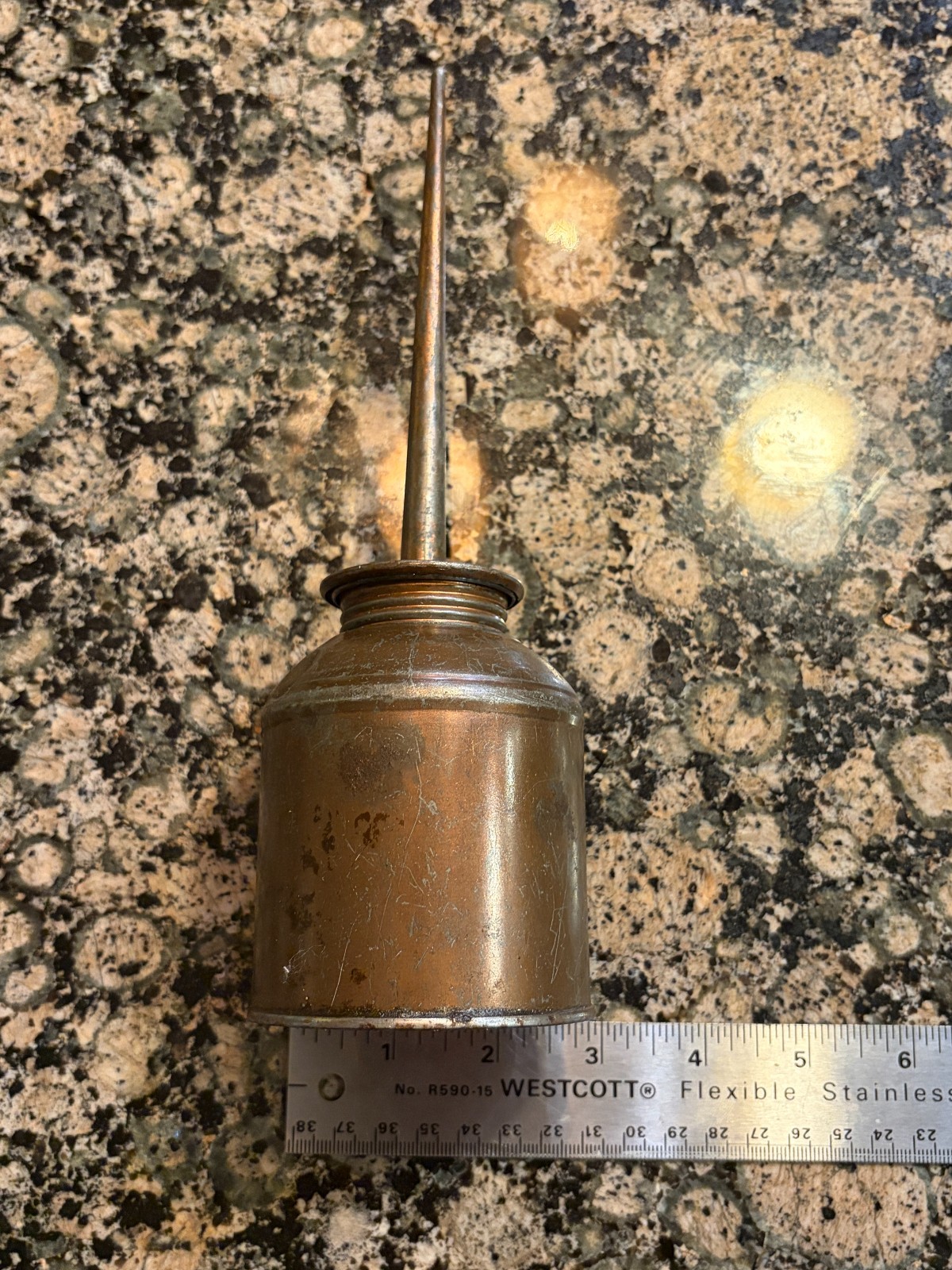 Vintage Eagle Thumb Pump Oil Can Straight Spout Made in USA 9\