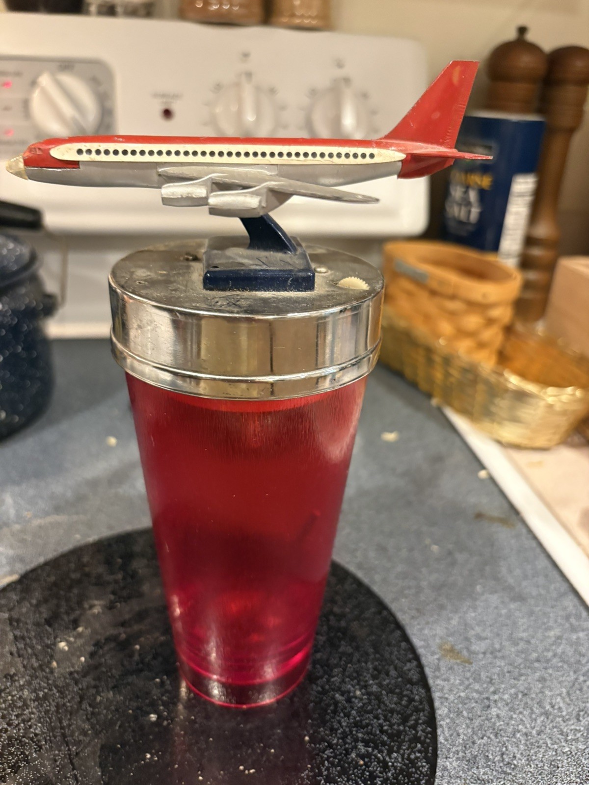Vintage 1960s Airplane Cocktail Shaker Vintage 1960s Airplane Cocktail Shaker