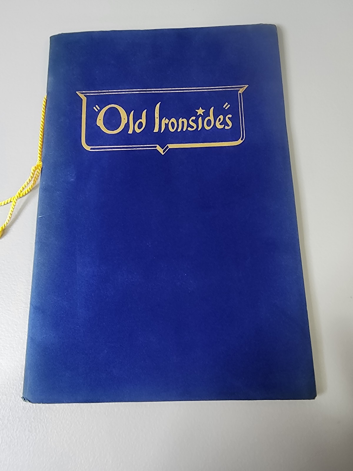 Vintage 1940-1950s Old Ironsides Commemorative Felt Covered Booklet *MINT COND.*