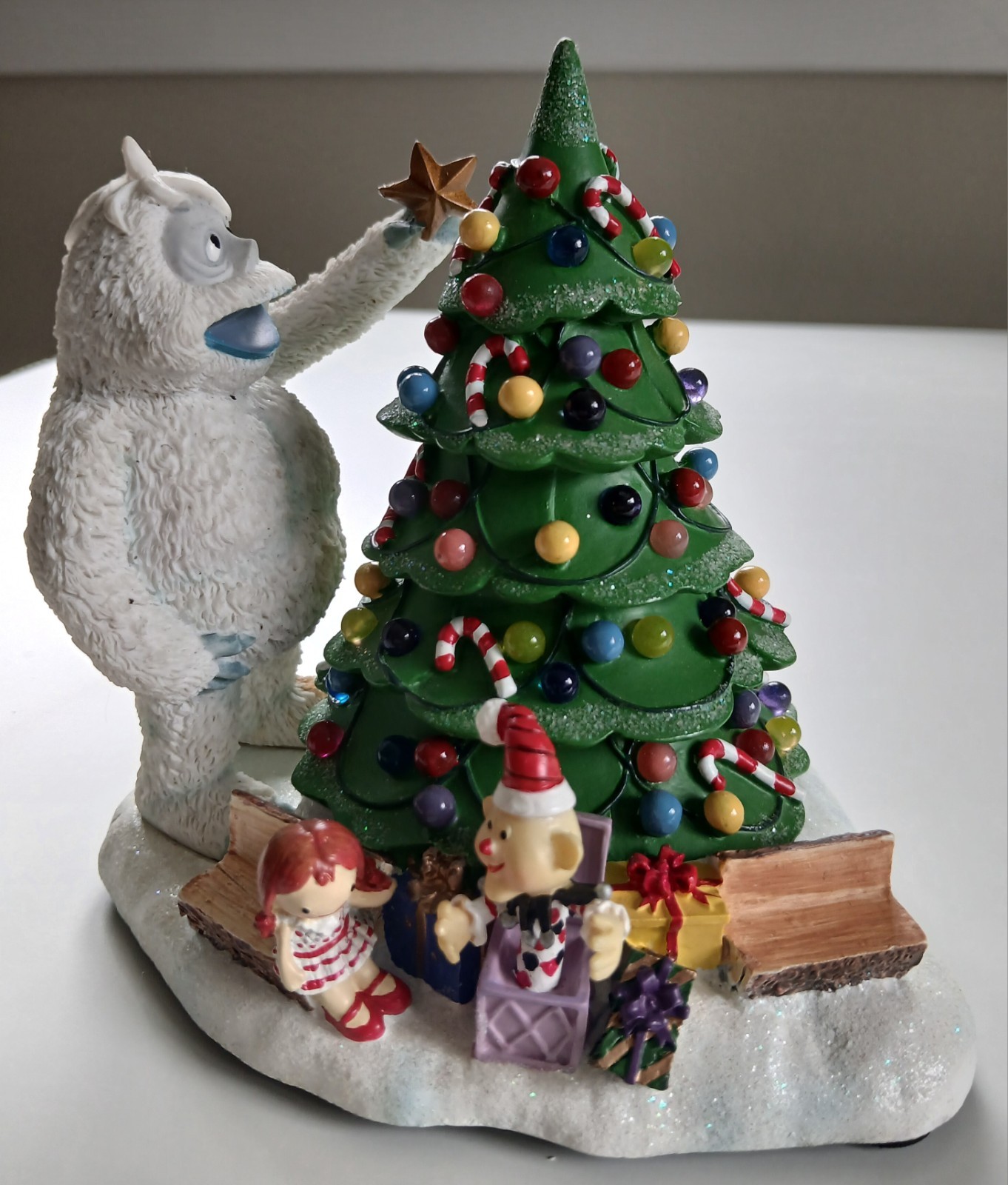 Hawthorne Village Rudolph's Christmas Town Bumble & Town Christmas Tree w/ COA