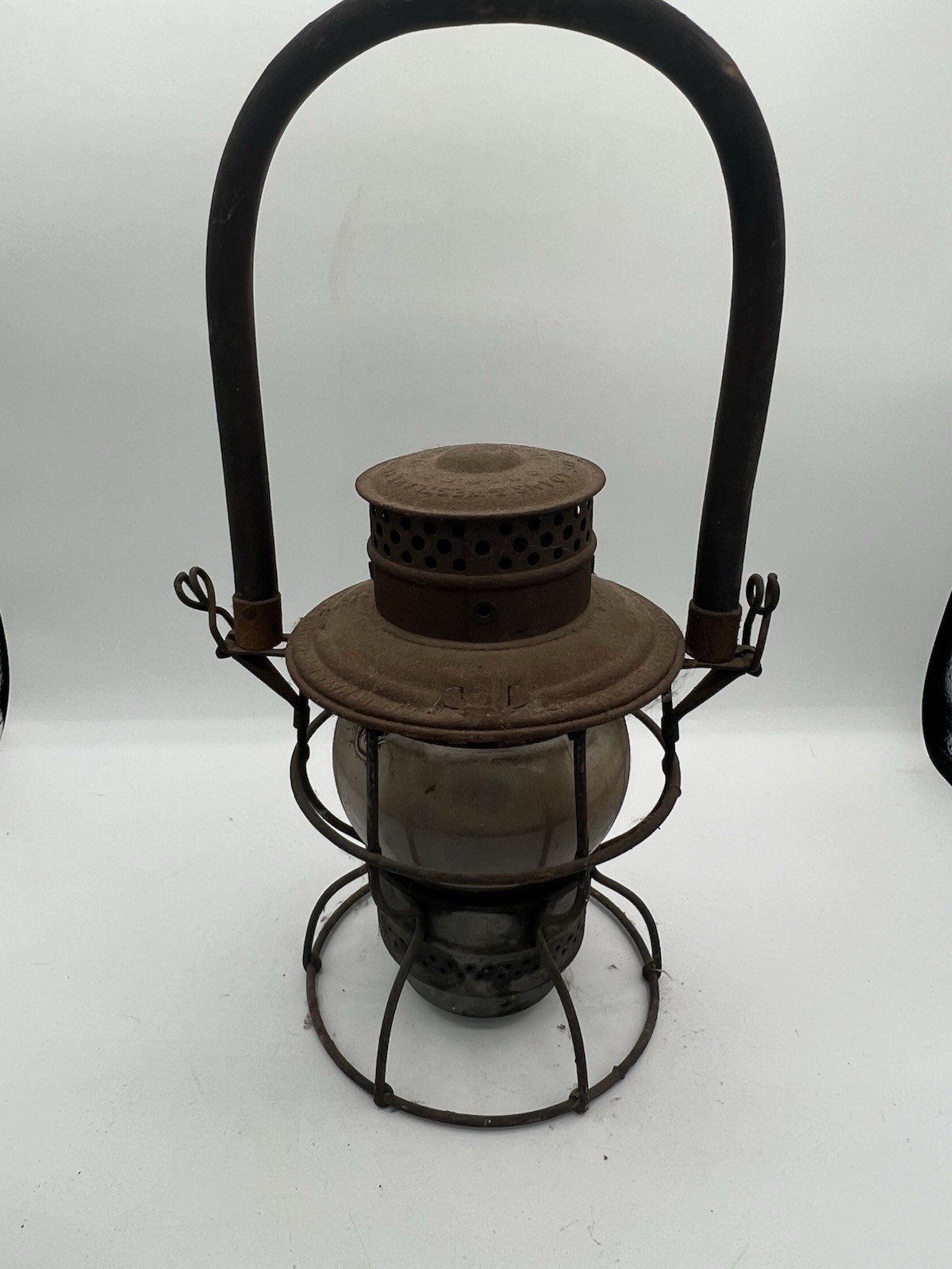 The Adams & Westlake Co. Adlake Kero Antique Railroad Lantern  As Found