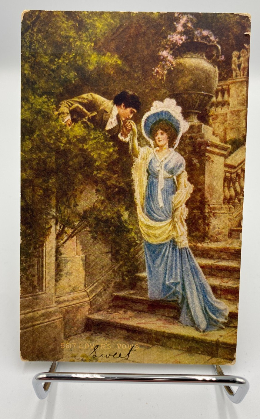 Vtg c1930's - 1940's Post Card Lovers Vows