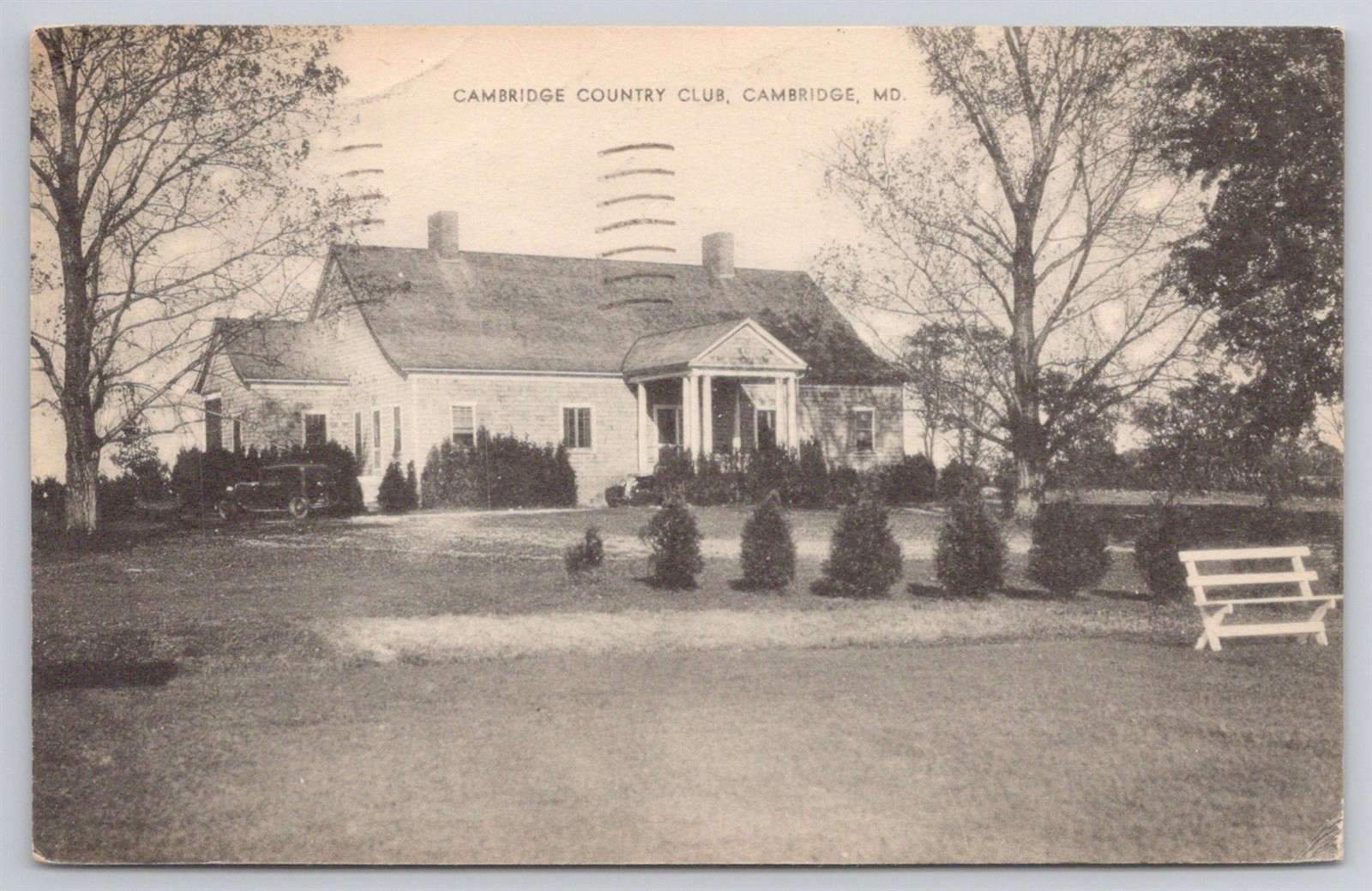 Cambridge Country Club MD #1 Tee C1939 DB Postcard AK25