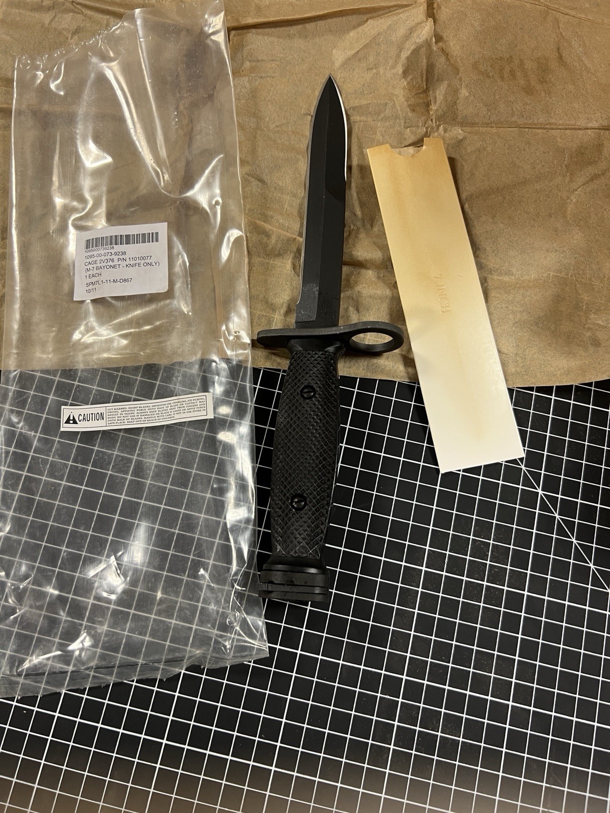M7 Bayonet NOS Sealed In Plastic. No Scabbard. USMC Arrmy 