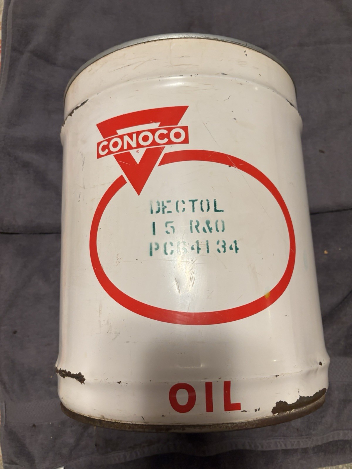 Early 1960s Conoco Hydraulic Oil 5gal Oil Can
